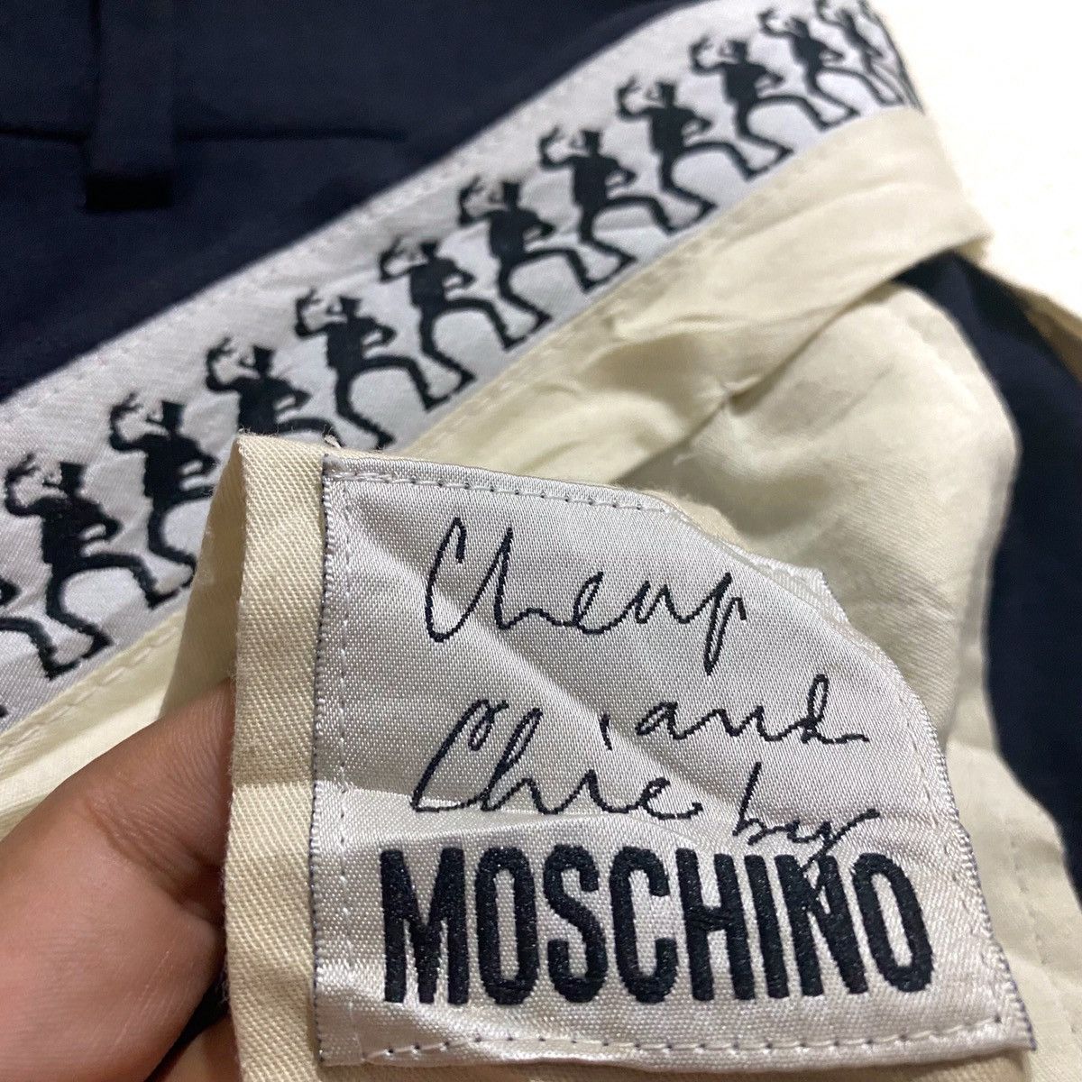 Moschino Vintage MOSCHINO Navy Blue Pants Japanese Branded Size US 33 - 4 Thumbnail