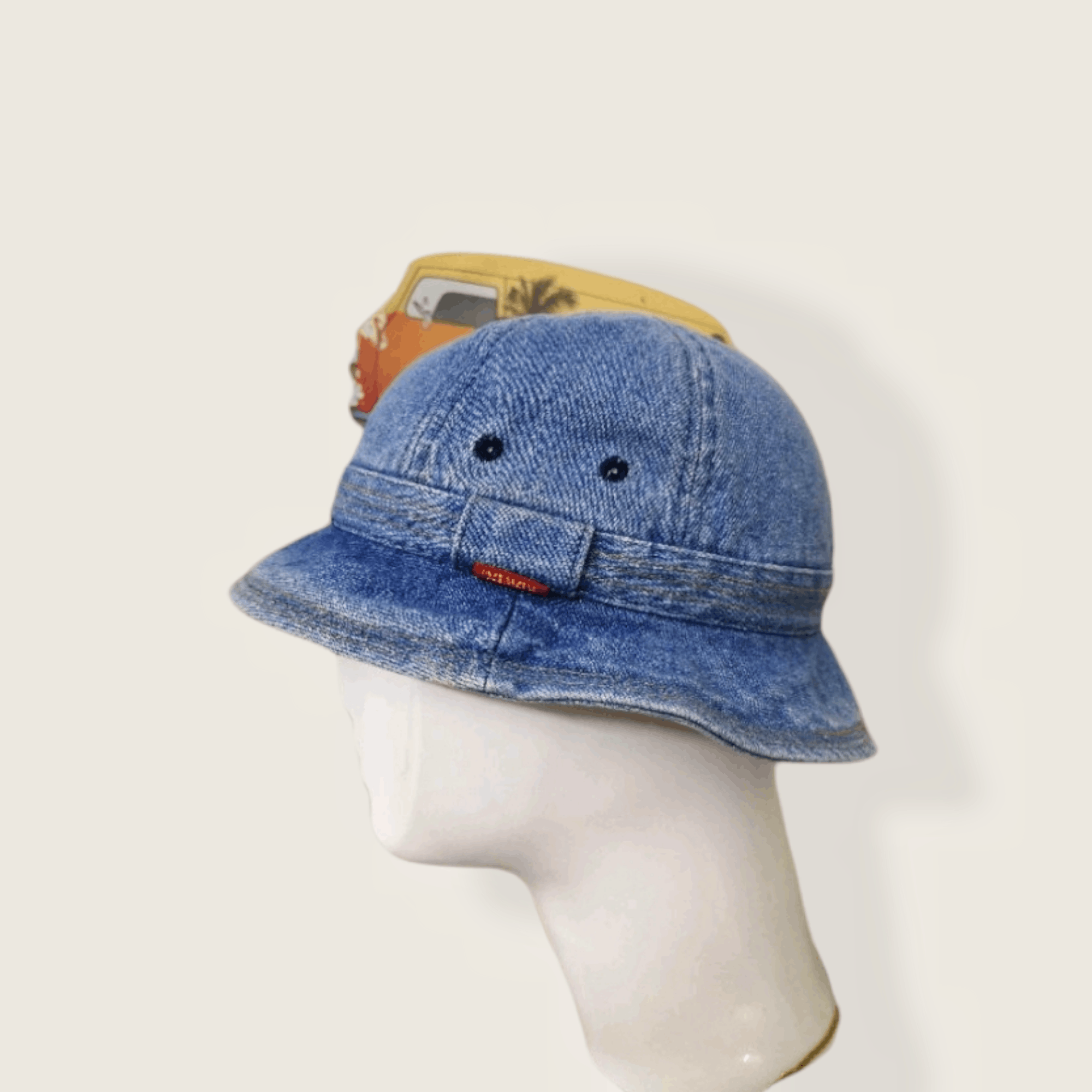 image of Antik Denim x Archival Clothing Vintage Edwin Denim Bucket Hat in Blue Denim, Men's