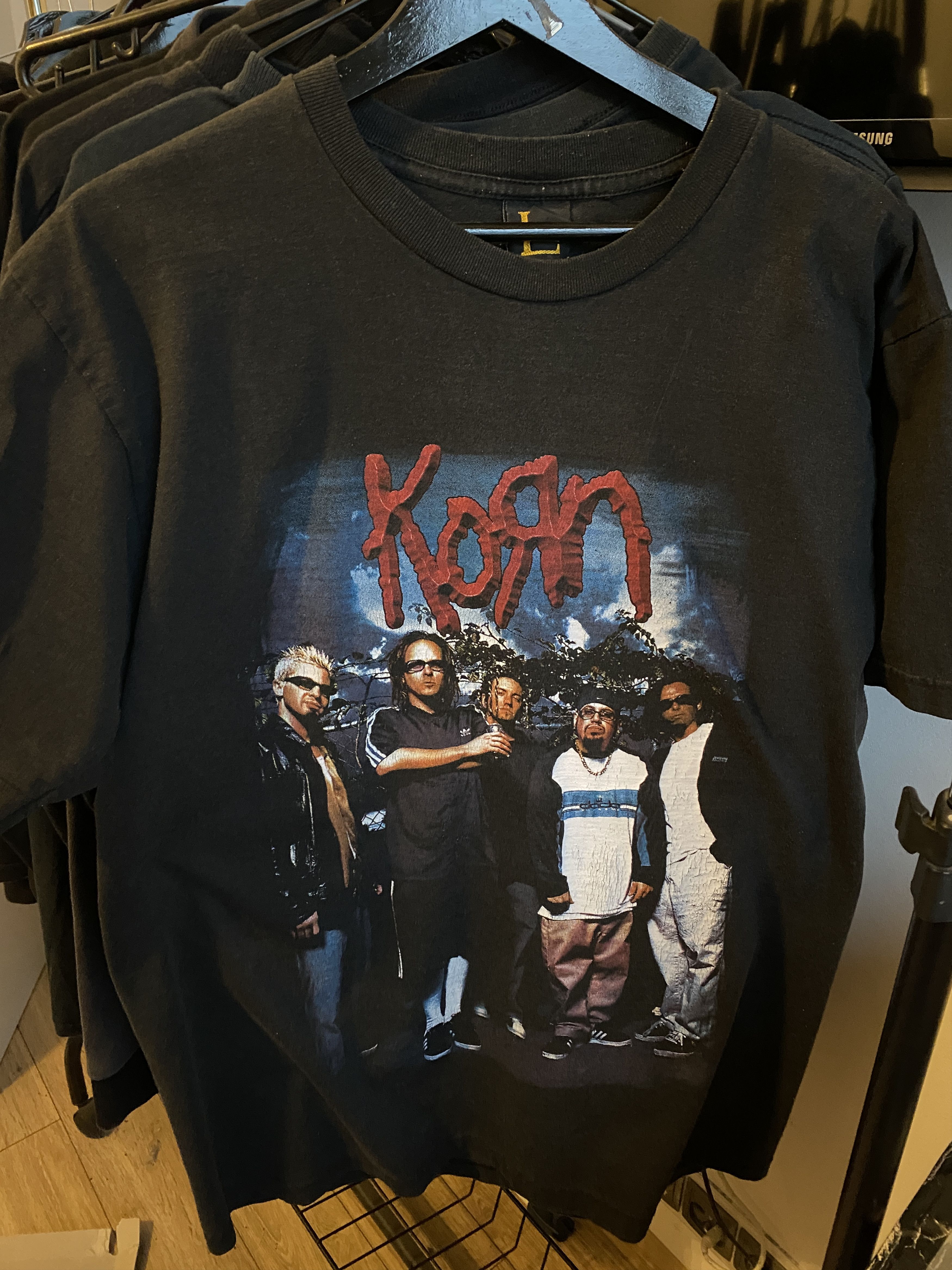 image of Band Tees x Rock Tees Vintage Korn T-Shirt in Black, Men's (Size Medium)