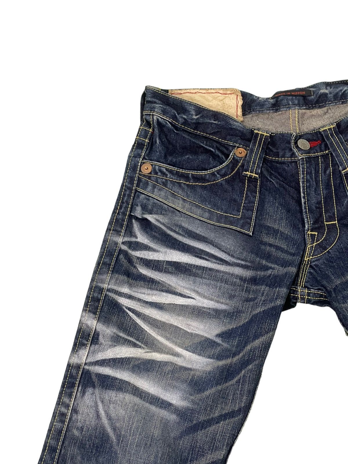 Japanese Brand Flare Jeans Blue Way Acid Wash Denim Low Rise Boot Cut 5🟦0 Size US 30 / EU 46 - 8 Thumbnail