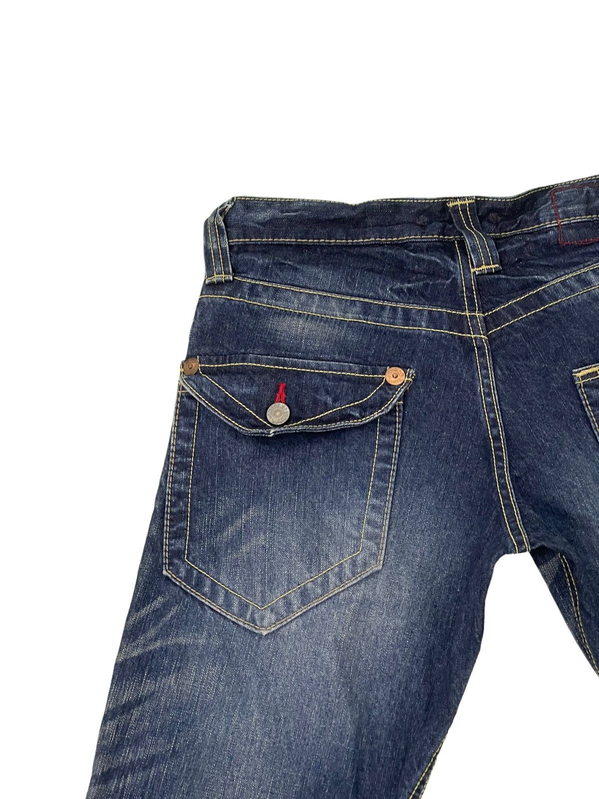 Japanese Brand Flare Jeans Blue Way Acid Wash Denim Low Rise Boot Cut 5🟦0 Size US 30 / EU 46 - 18 Thumbnail