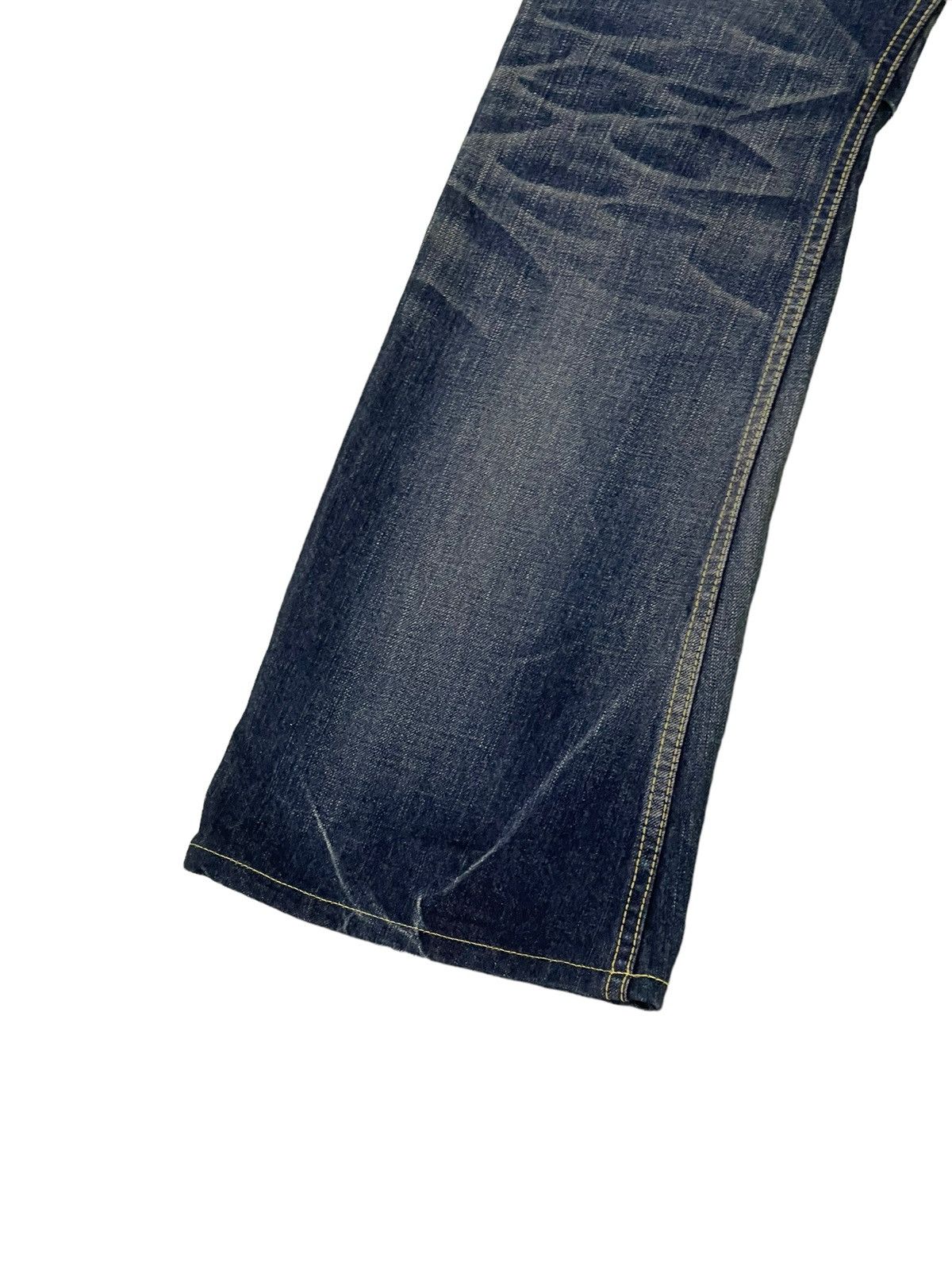 Japanese Brand Flare Jeans Blue Way Acid Wash Denim Low Rise Boot Cut 5🟦0 Size US 30 / EU 46 - 15 Thumbnail