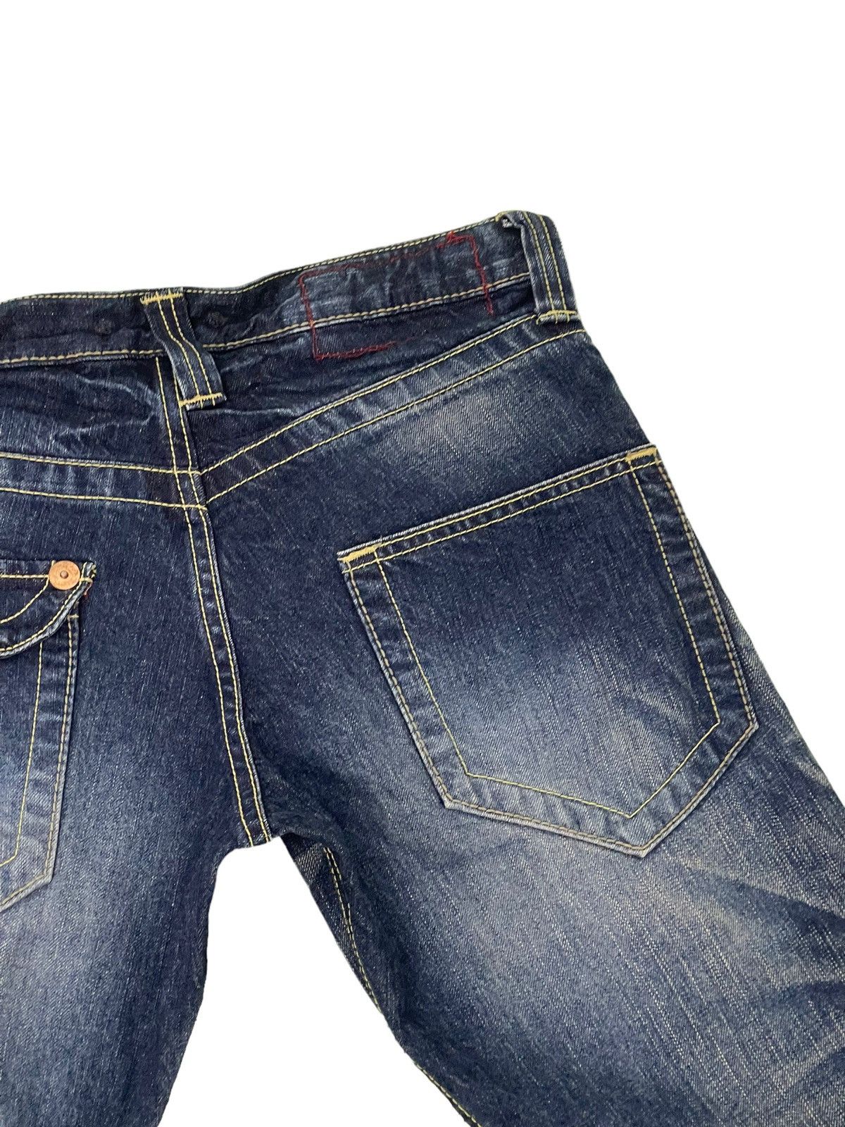 Japanese Brand Flare Jeans Blue Way Acid Wash Denim Low Rise Boot Cut 5🟦0 Size US 30 / EU 46 - 19 Thumbnail