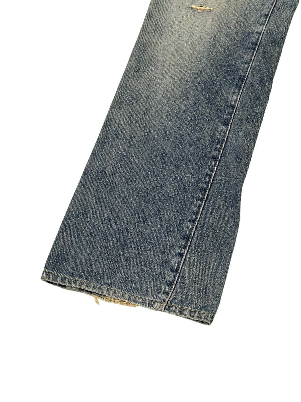 Japanese Brand Flare Jeans Vtg Wrangler Distress Denim Boot Cut 4🟦9 Size US 32 / EU 48 - 5 Thumbnail