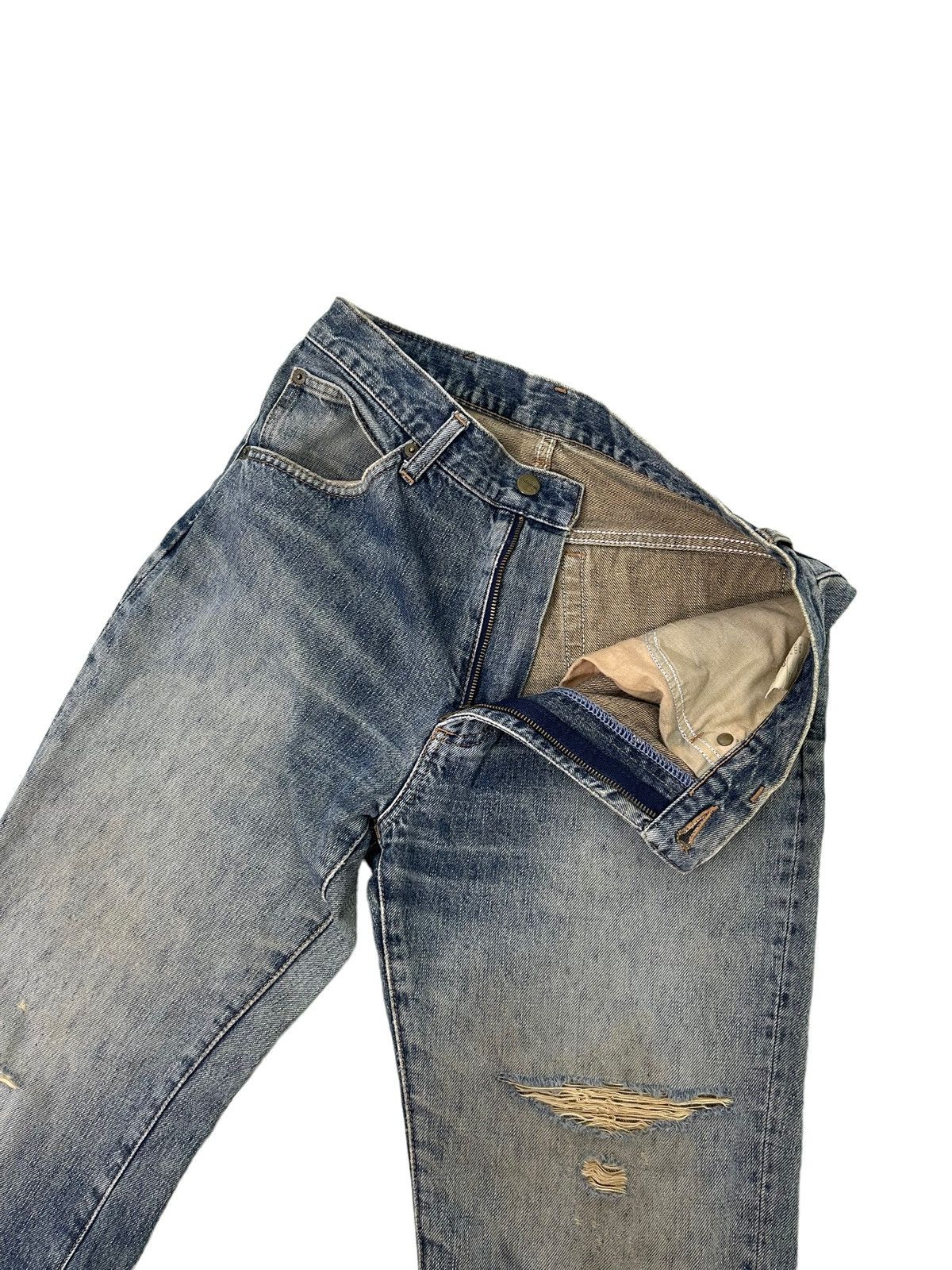 Japanese Brand Flare Jeans Vtg Wrangler Distress Denim Boot Cut 4🟦9 Size US 32 / EU 48 - 11 Thumbnail