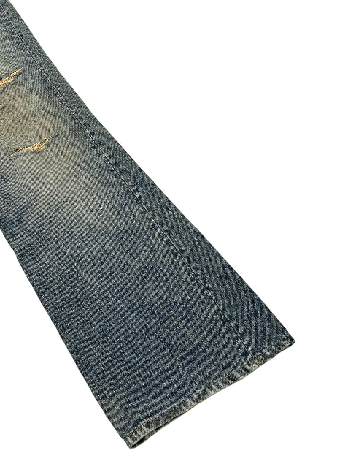 Japanese Brand Flare Jeans Vtg Wrangler Distress Denim Boot Cut 4🟦9 Size US 32 / EU 48 - 4 Thumbnail