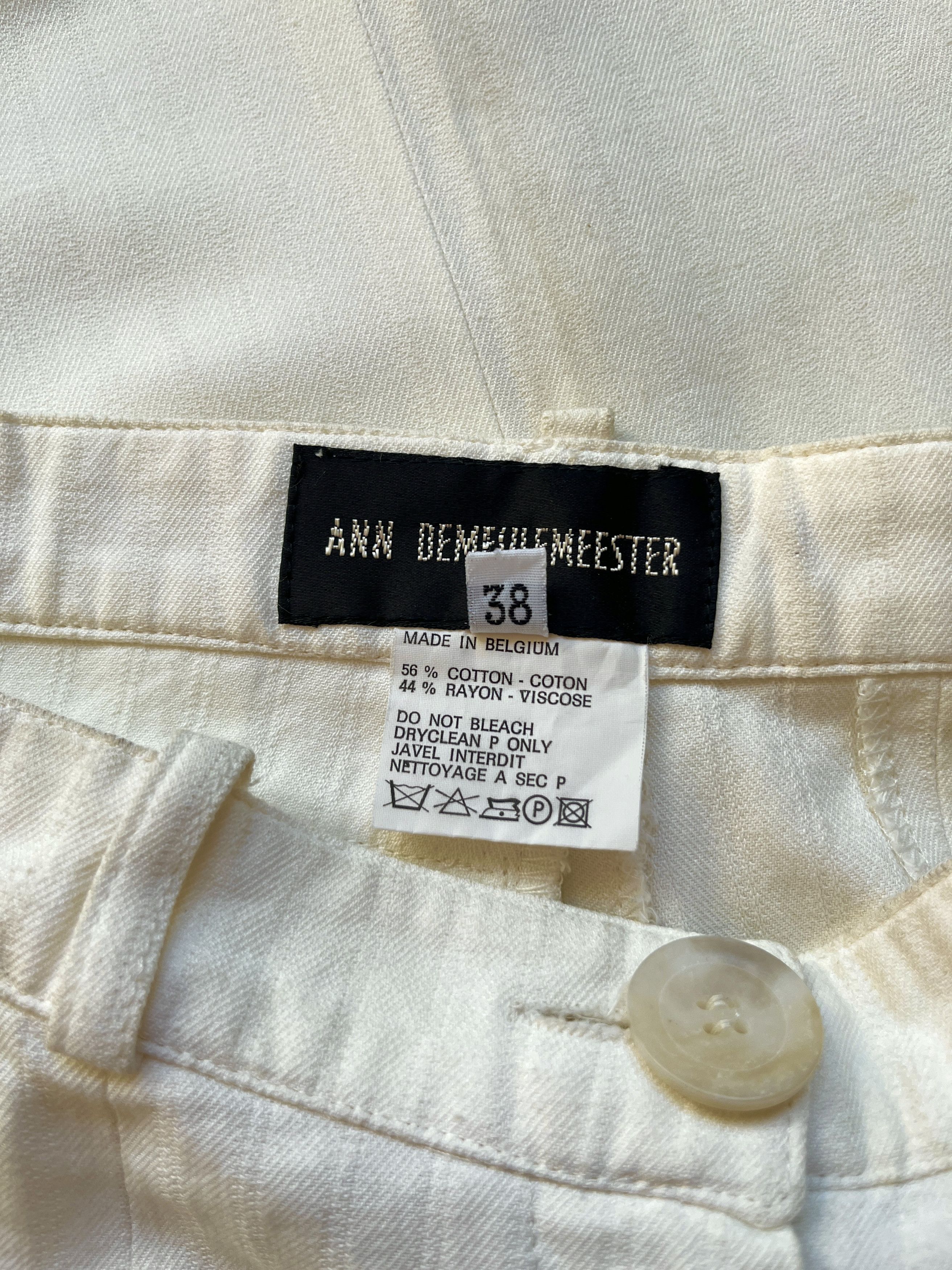 Ann Demeulemeester ⚡️QUICK SALE⚡️Ann Demeulemeester Cream Trousers Pants Size 26" / US 2 / IT 38 - 4 Thumbnail