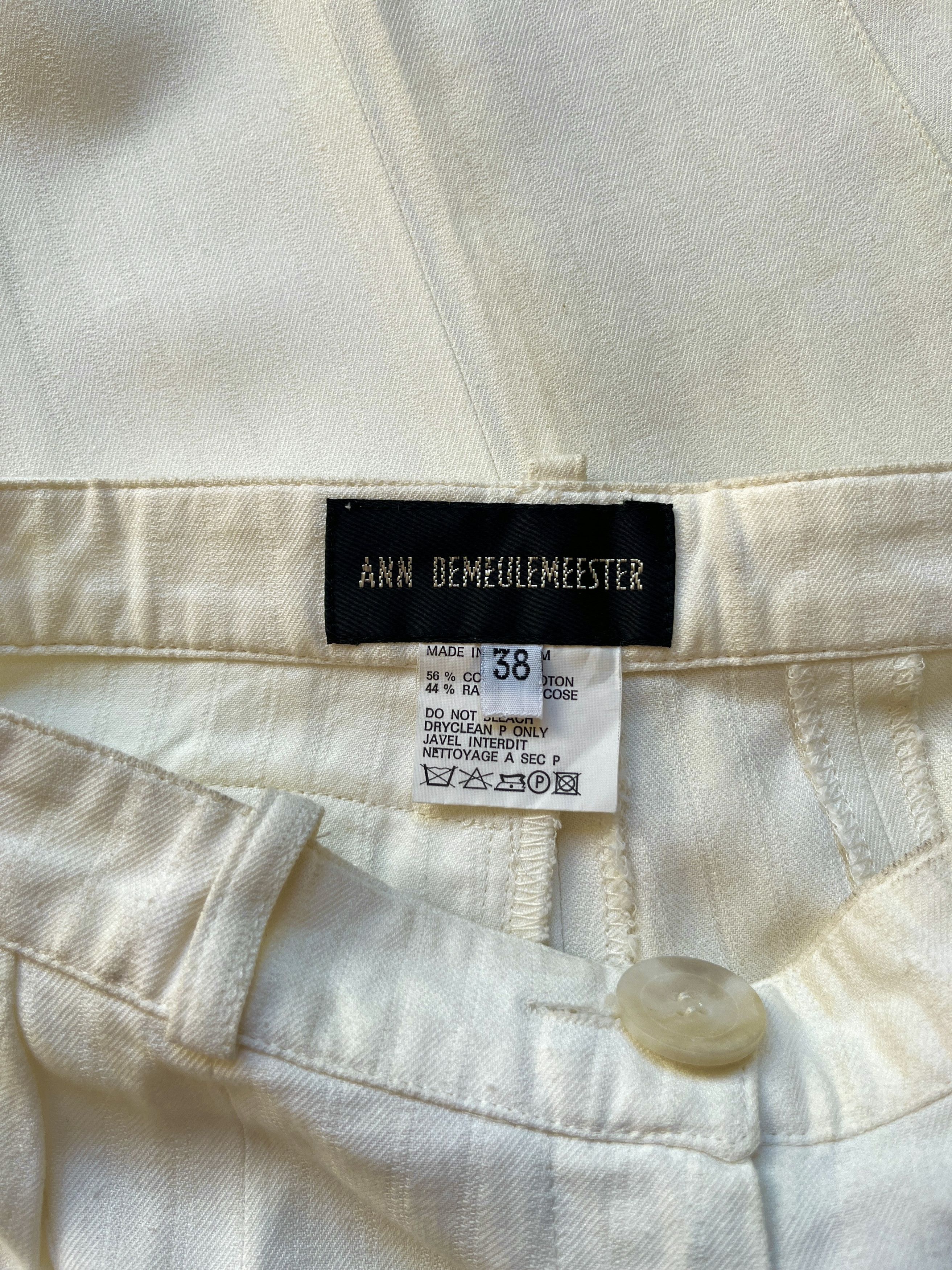 Ann Demeulemeester ⚡️QUICK SALE⚡️Ann Demeulemeester Cream Trousers Pants Size 26" / US 2 / IT 38 - 3 Thumbnail