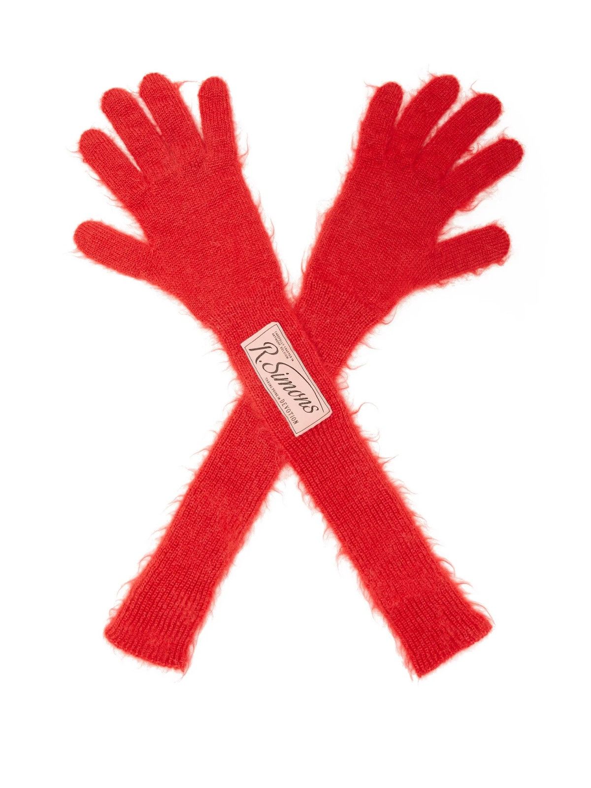 Raf Simons Raf Simons Logo Patch Mohair Gloves Size ONE SIZE - 2 Thumbnail
