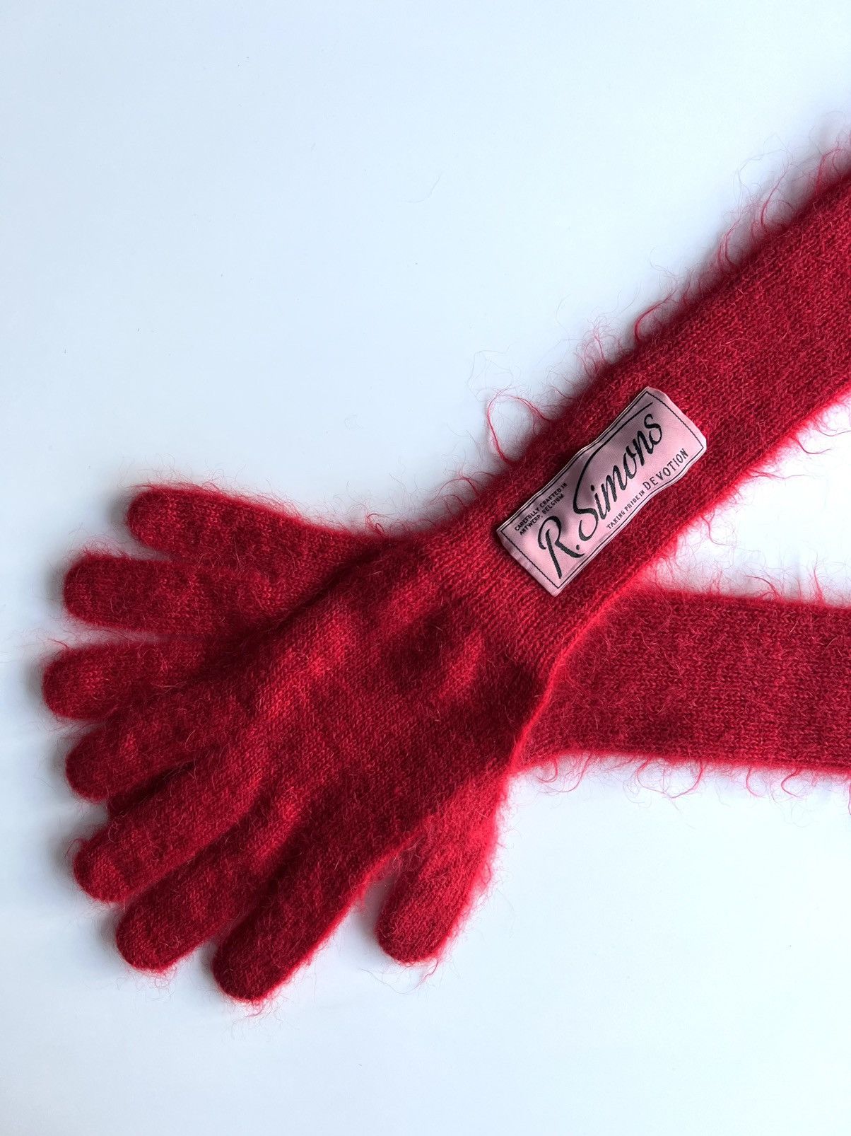 Raf Simons Raf Simons Logo Patch Mohair Gloves Size ONE SIZE - 7 Thumbnail