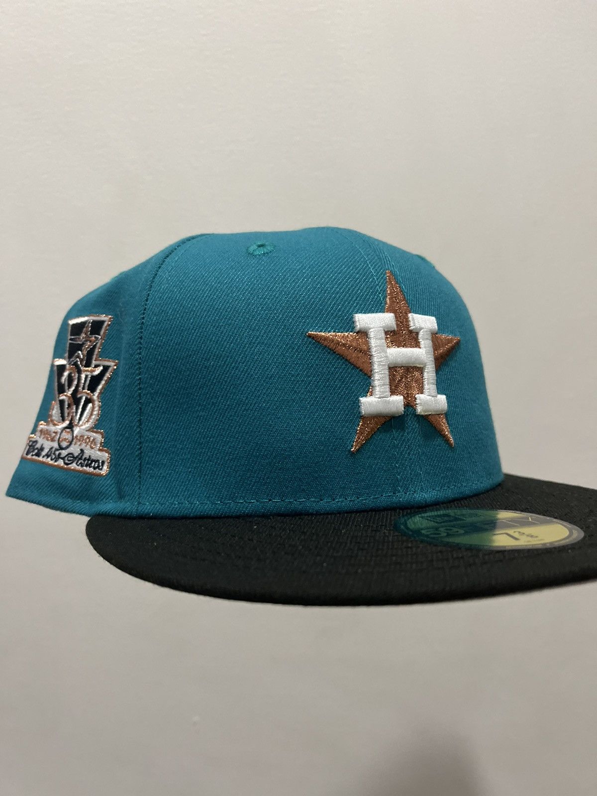 image of Hat Club x Mlb Hatclub Exclusive Houston Astros Top 30 Copperhead 7 3/8 in Teal, Men's