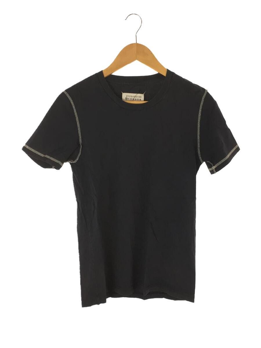 image of Maison Margiela Aw17 Contrast Overlock Stitch Tee in Navy, Men's (Size XS)