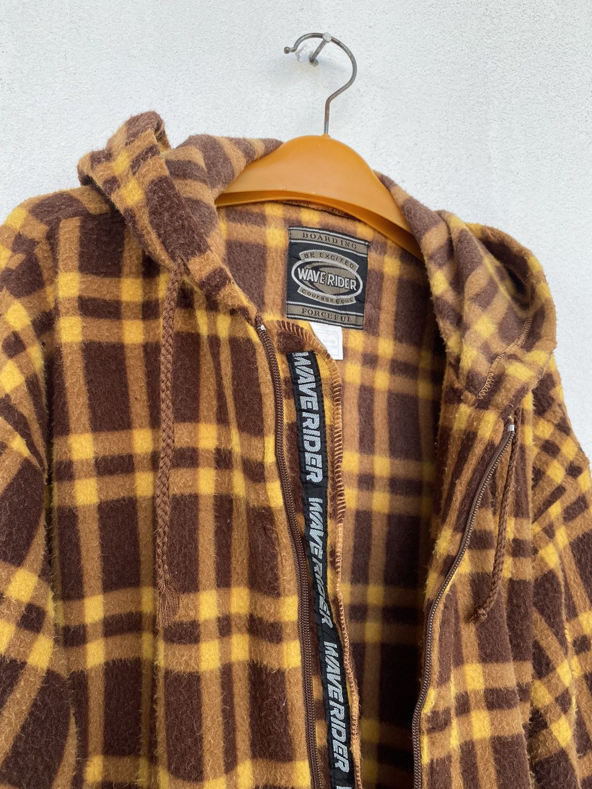 Japanese Brand WAVE RIDER FLEECE FLANNEL HODDIES JACKET Size US L / EU 52-54 / 3 - 8 Thumbnail
