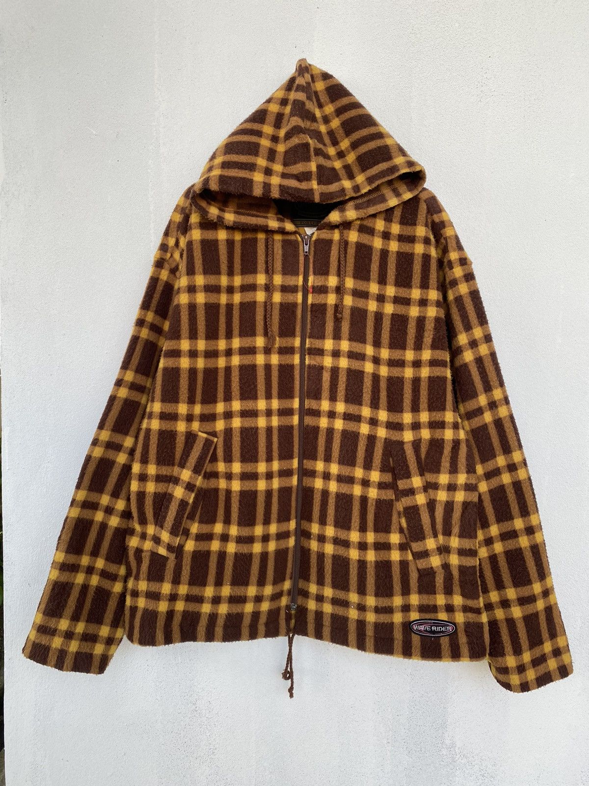 Japanese Brand WAVE RIDER FLEECE FLANNEL HODDIES JACKET Size US L / EU 52-54 / 3 - 2 Thumbnail