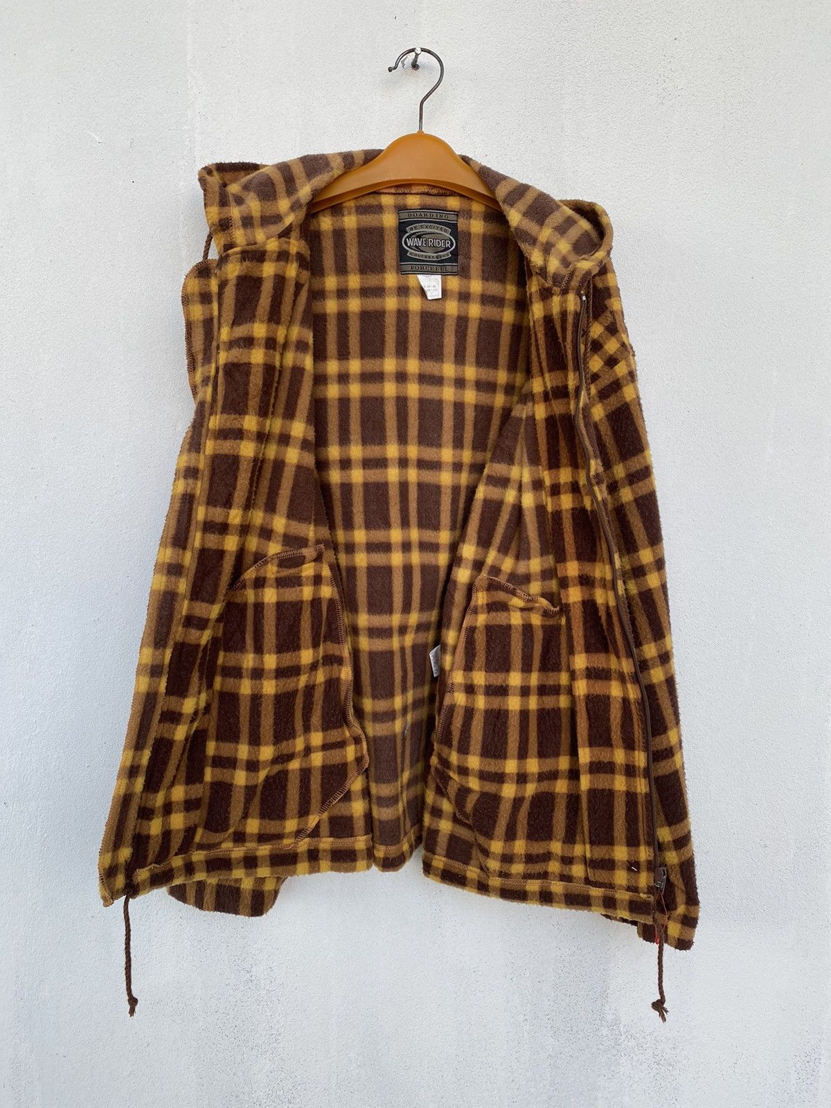 Japanese Brand WAVE RIDER FLEECE FLANNEL HODDIES JACKET Size US L / EU 52-54 / 3 - 7 Thumbnail
