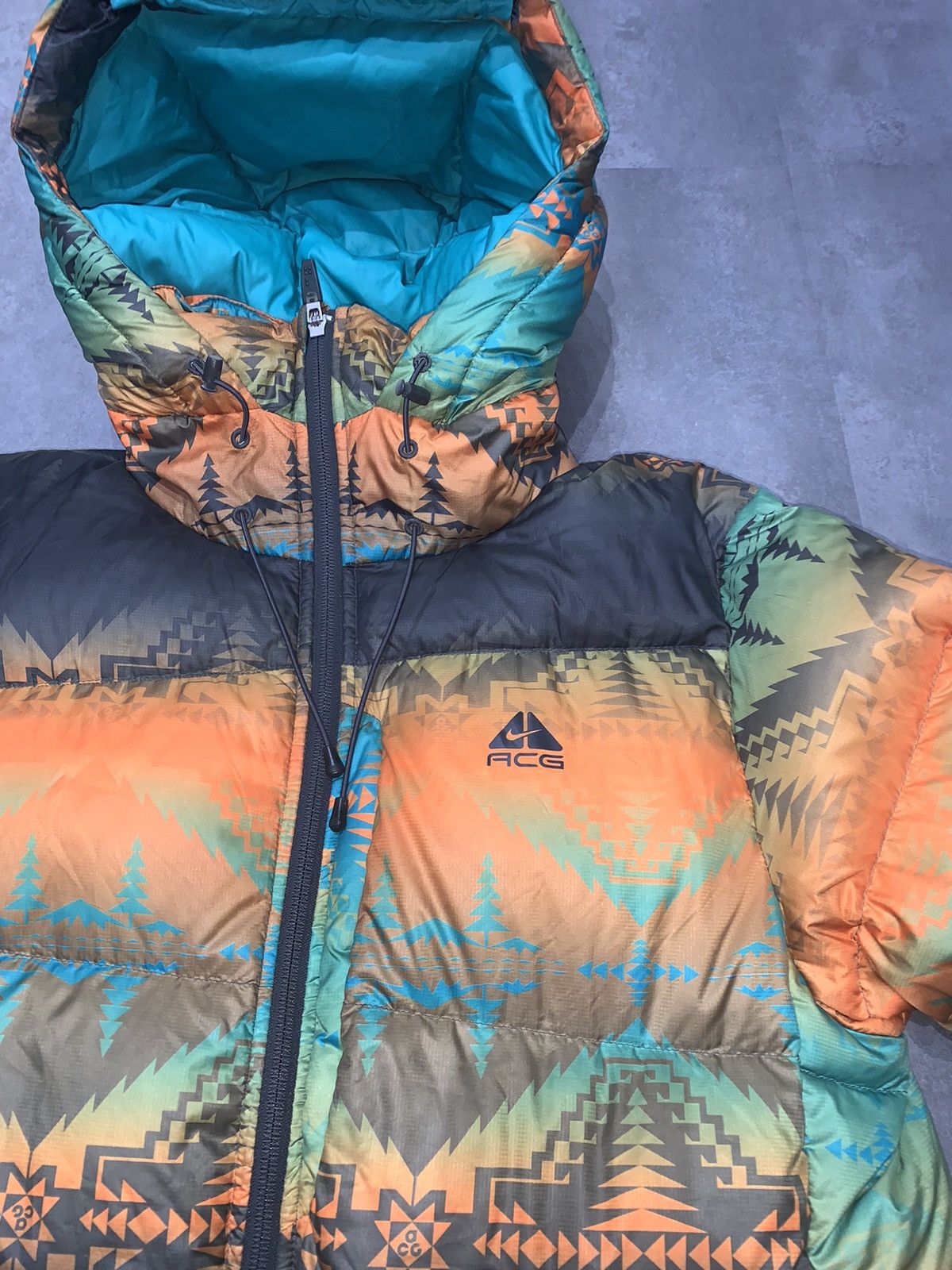 Nike × Nike ACG × Pendleton Nike ACG X Pendleton White Goose Down Puffer Jacket Size US M / EU 48-50 / 2 - 12 Thumbnail