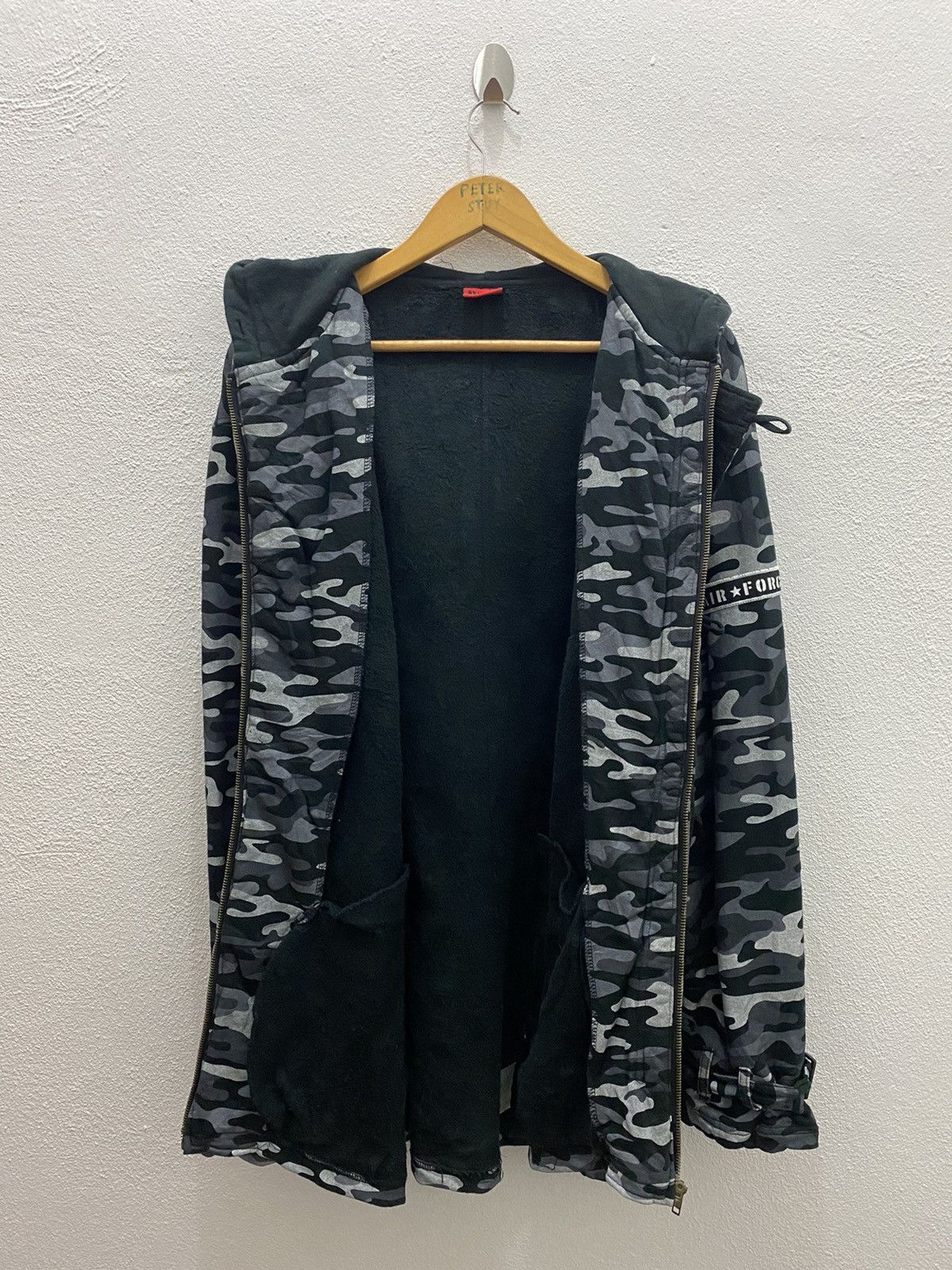 Japanese Brand BULLET NOISE AIR FORCE HODDIES ZIPPER JACKET Size US L / EU 52-54 / 3 - 11 Thumbnail