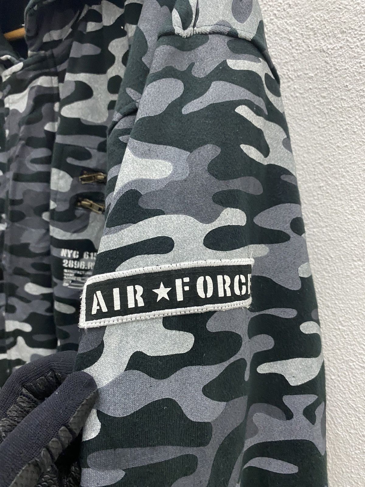 Japanese Brand BULLET NOISE AIR FORCE HODDIES ZIPPER JACKET Size US L / EU 52-54 / 3 - 5 Thumbnail