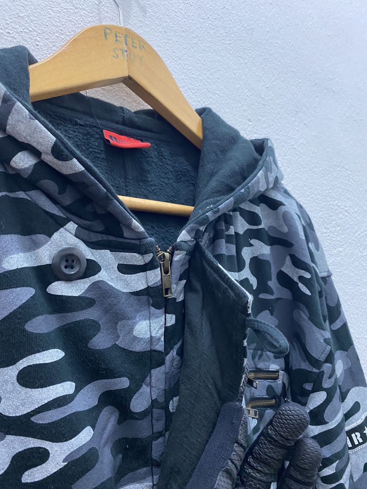 Japanese Brand BULLET NOISE AIR FORCE HODDIES ZIPPER JACKET Size US L / EU 52-54 / 3 - 9 Thumbnail
