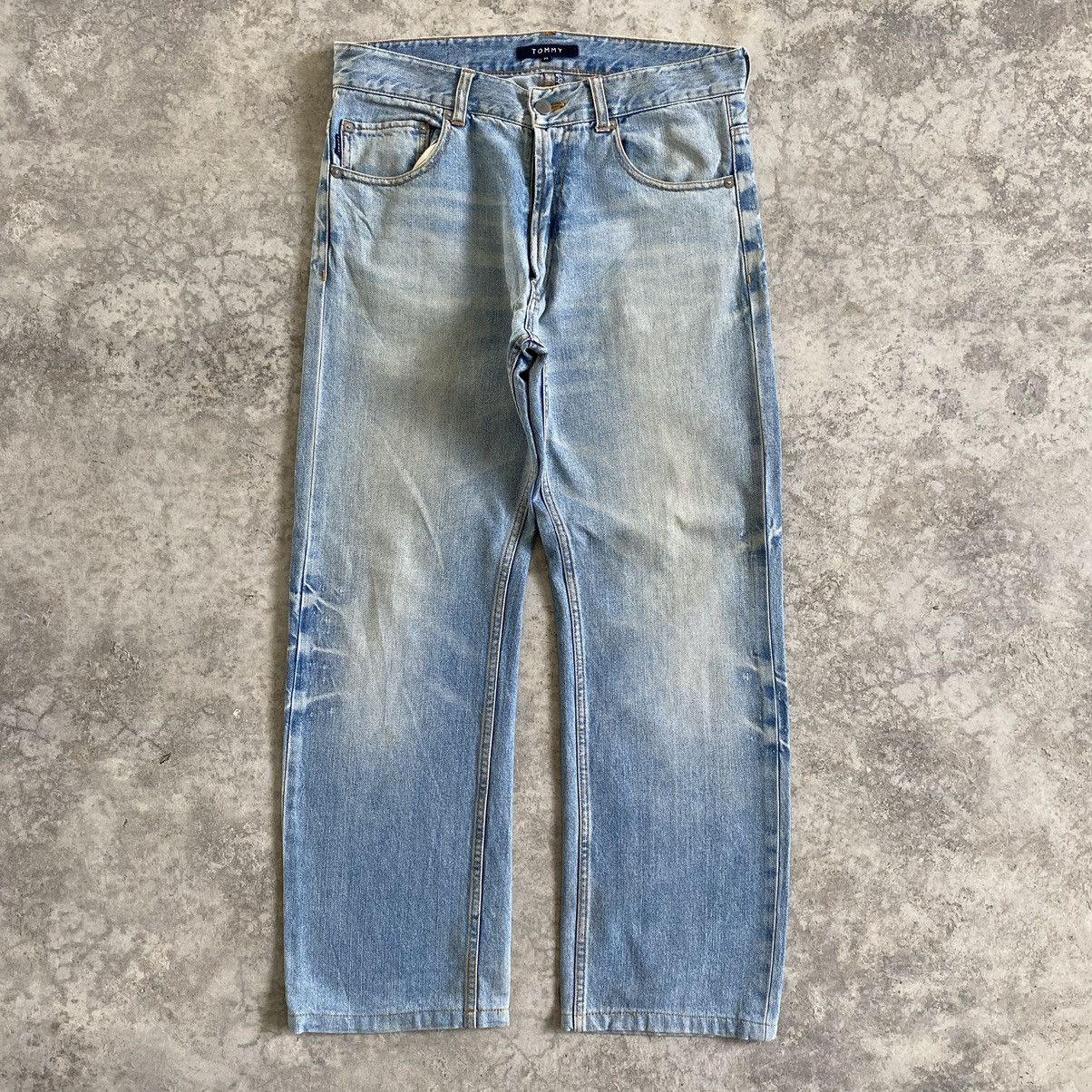 Tommy Jeans × Vintage Vintage Tommy Jeans Straight Cut Washed Blue Jeans Size US 32 / EU 48 - 9 Thumbnail