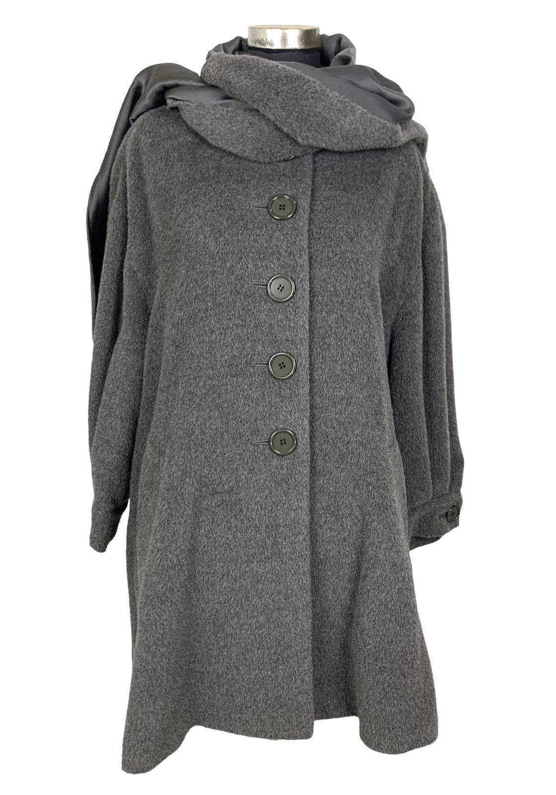 Christian Dior Monsieur Vintage 80s Christian Dior Fur Wool Over Coat Size 9 Size XL / US 12-14 / IT 48-50 - 6 Thumbnail