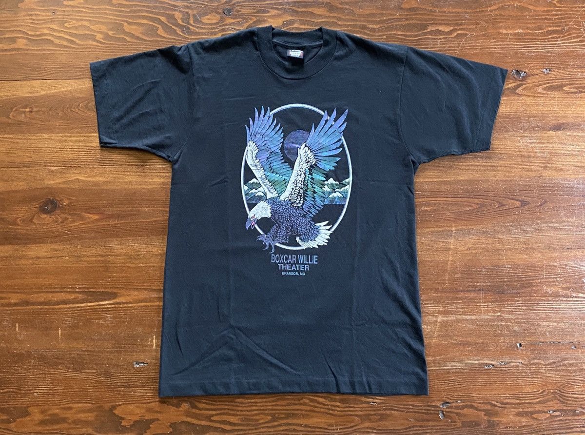 Vintage Vintage 90’s Boxcar Willie Theater Eagle Single Stitch Tee Size US L / EU 52-54 / 3 - 1 Thumbnail