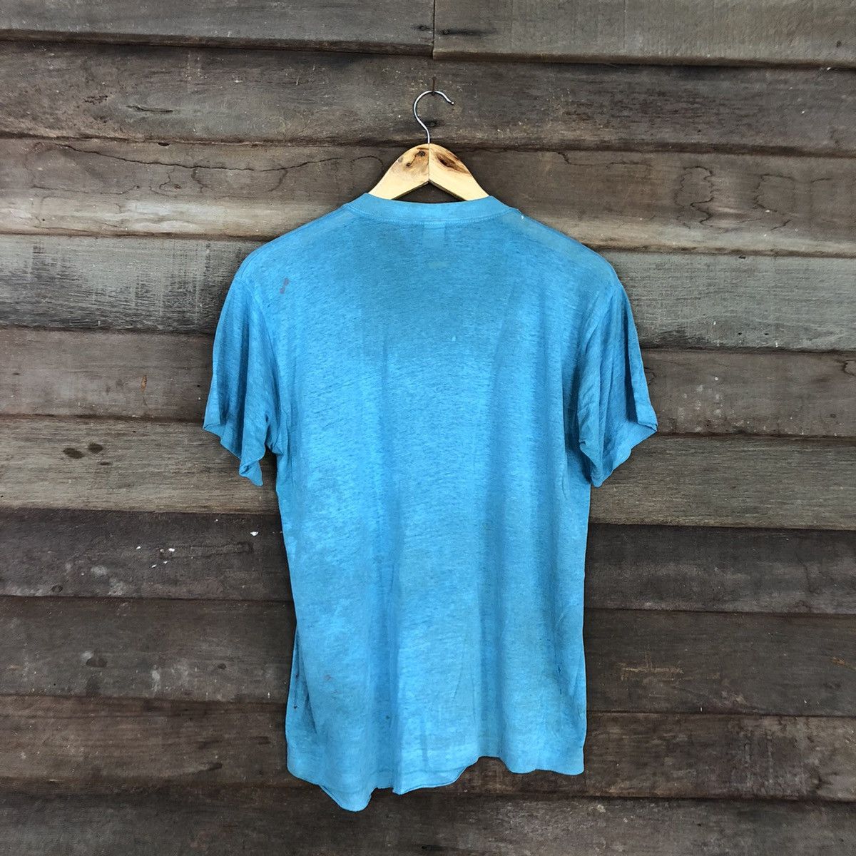 Vintage D Skater Trap it vintage thrashed skate Blue worn Tee #3145 Size US L / EU 52-54 / 3 - 11 Thumbnail