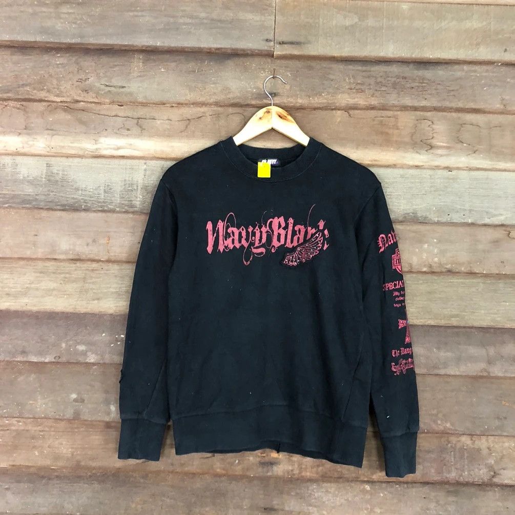 Japanese Brand Crt Navy Black like if 6 was 9 l.g.b Sweatshirt #3270 Size S / US 4 / IT 40 - 14 Thumbnail