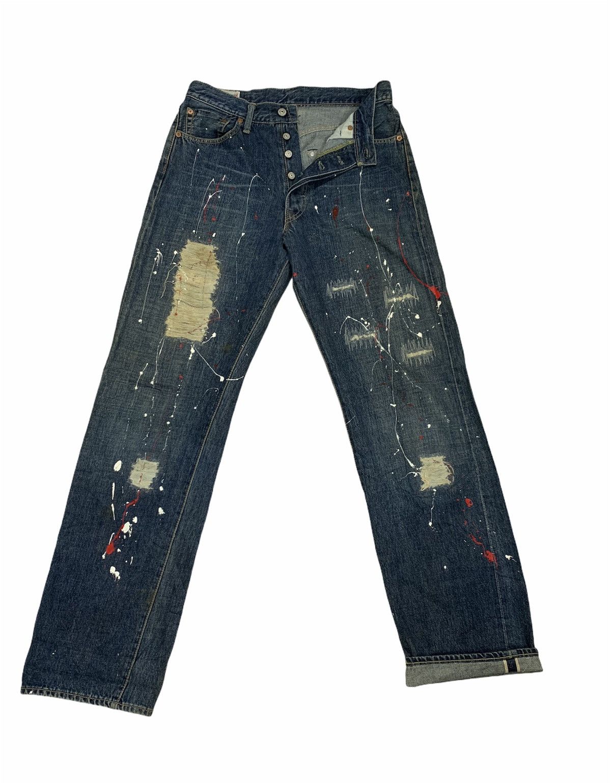 Canton painter distressed denim selvedge