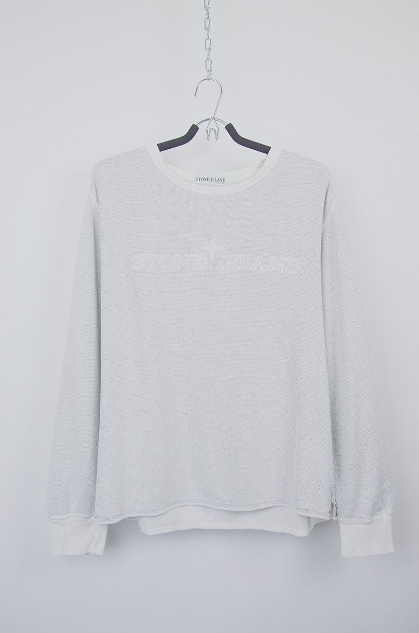 Stone Island × Vintage STONE ISLAND Embroidery Logo Sweatshirt SS 02 Size US L / EU 52-54 / 3 - 1 Thumbnail