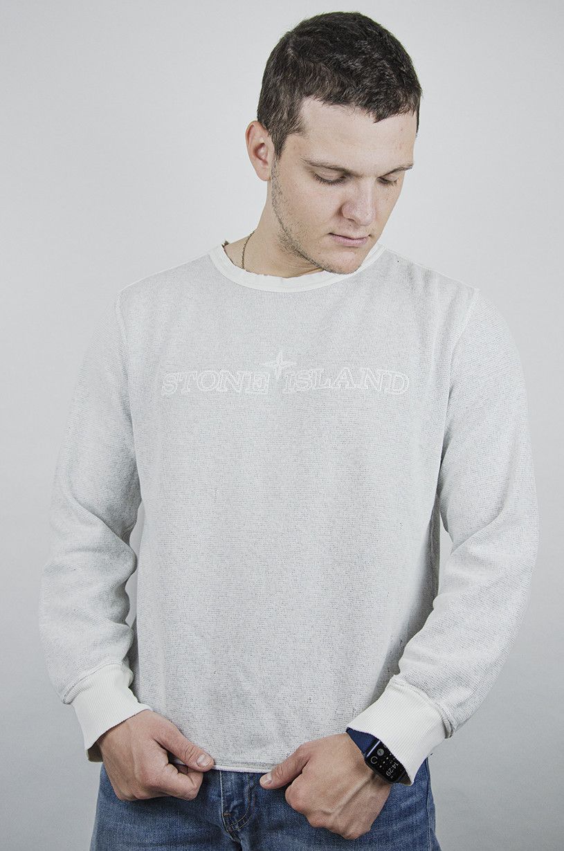Stone Island × Vintage STONE ISLAND Embroidery Logo Sweatshirt SS 02 Size US L / EU 52-54 / 3 - 2 Thumbnail