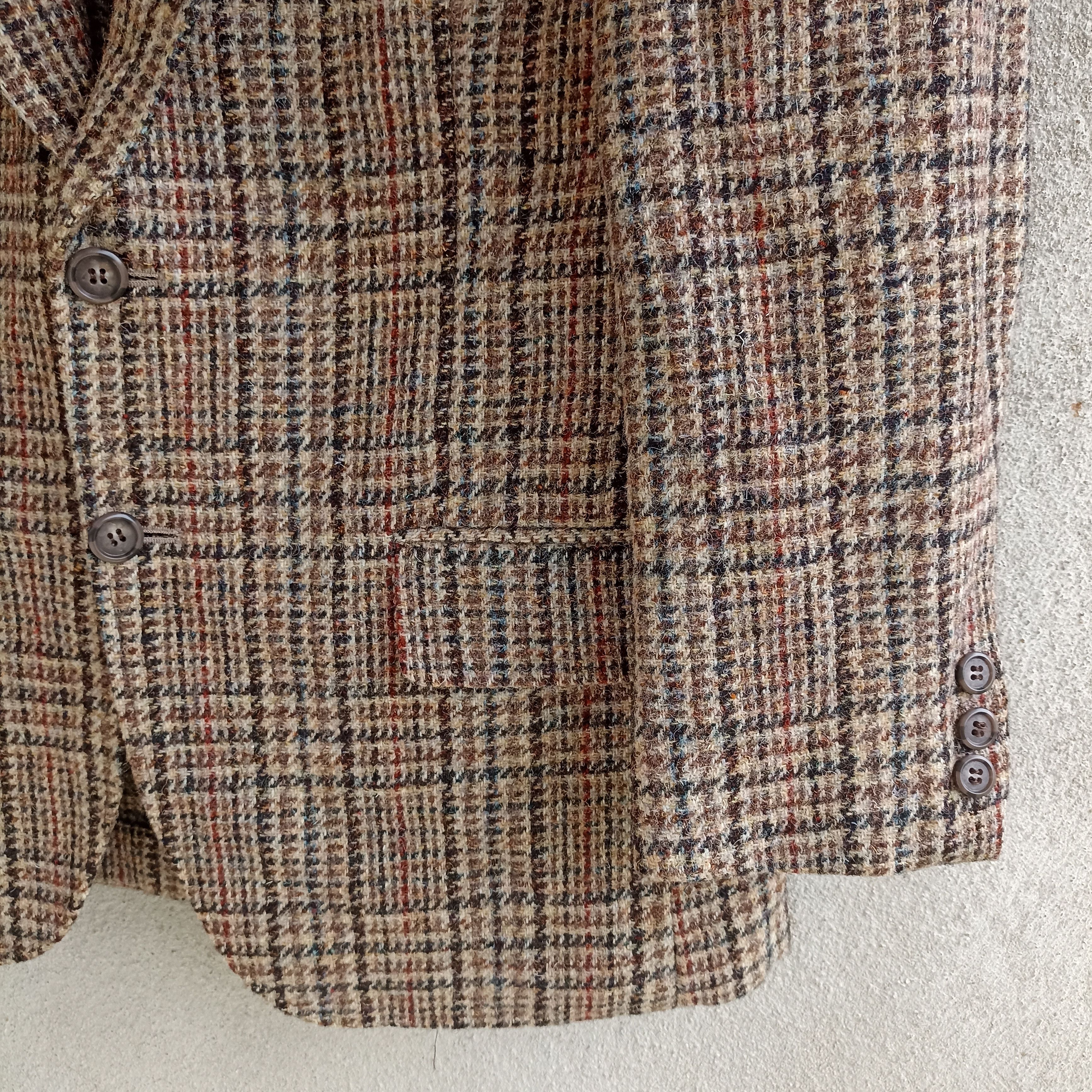 Handmade Harris Tweed Hand Woven Wool Blazer Size US M / EU 48-50 / 2 - 7 Thumbnail