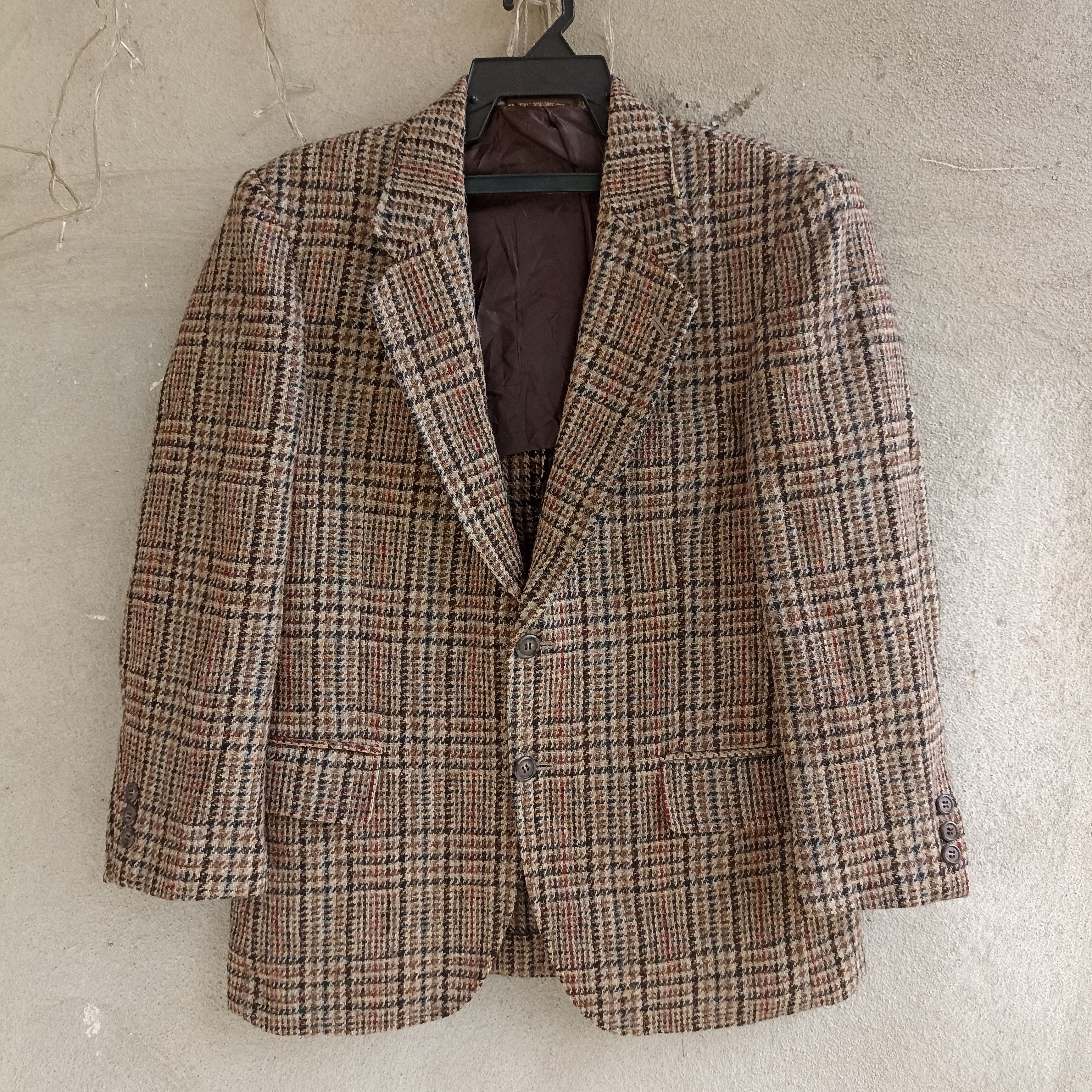 Handmade Harris Tweed Hand Woven Wool Blazer Size US M / EU 48-50 / 2 - 1 Thumbnail