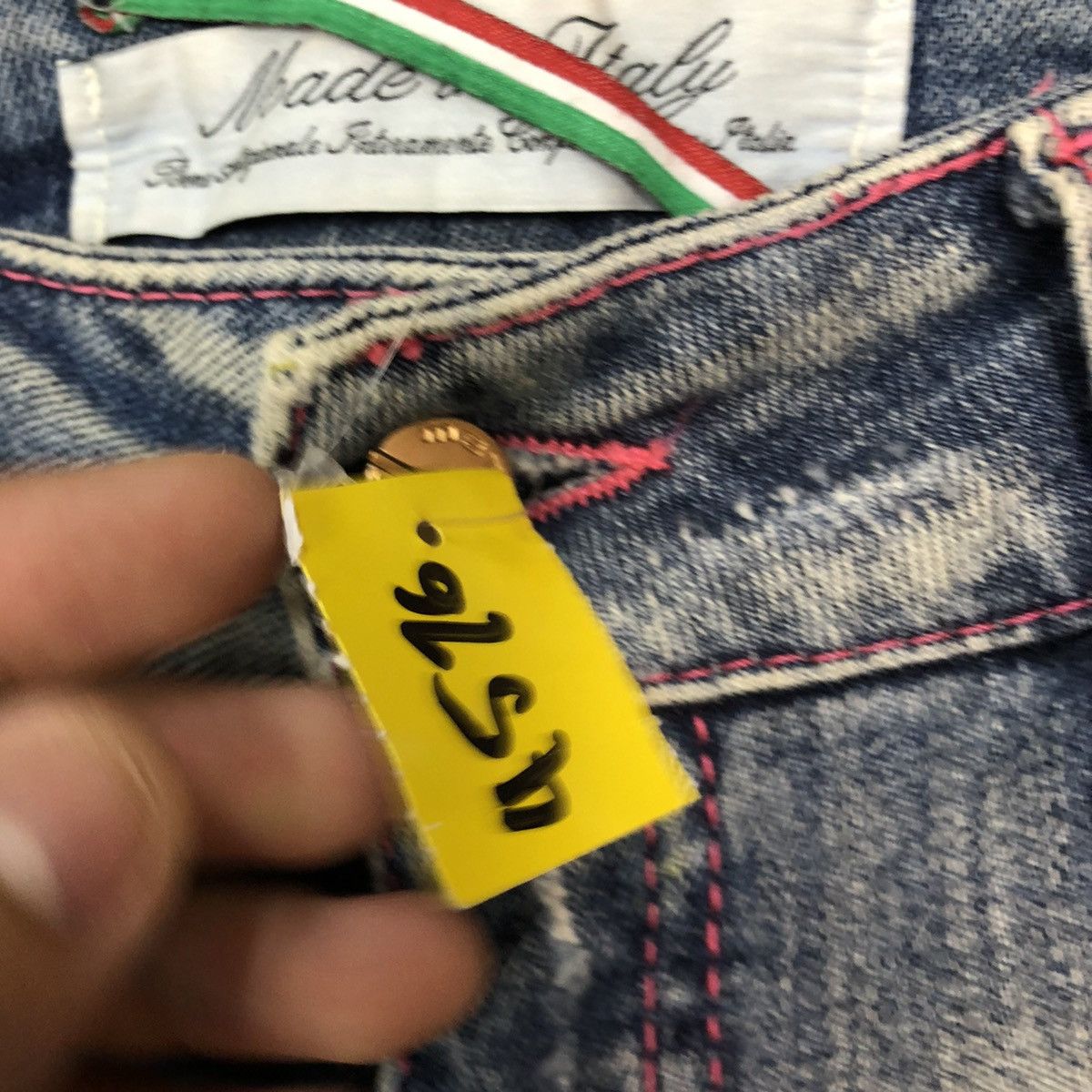 Japanese Brand Met in Jeans skinny Blue distressed Denim Jeans Pants #4576 Size 28" / US 6 / IT 42 - 5 Thumbnail
