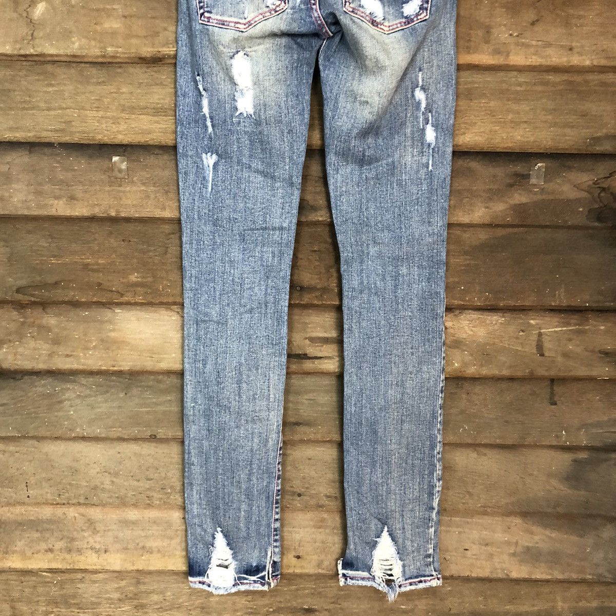 Japanese Brand Met in Jeans skinny Blue distressed Denim Jeans Pants #4576 Size 28" / US 6 / IT 42 - 10 Thumbnail
