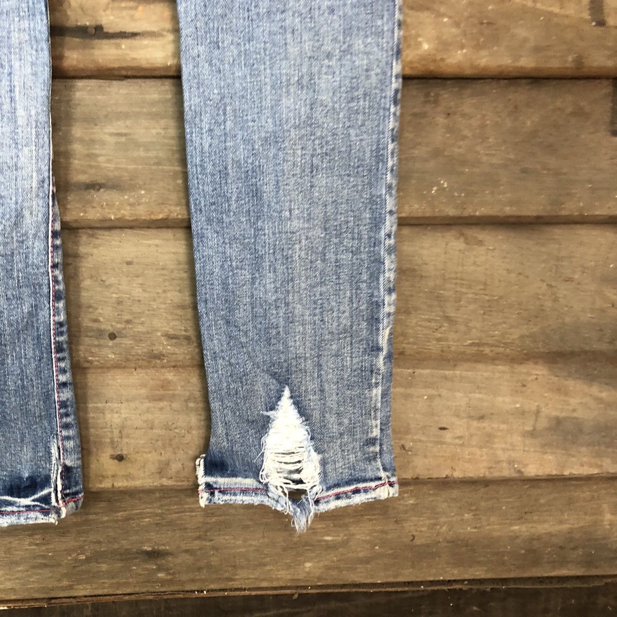 Japanese Brand Met in Jeans skinny Blue distressed Denim Jeans Pants #4576 Size 28" / US 6 / IT 42 - 13 Thumbnail