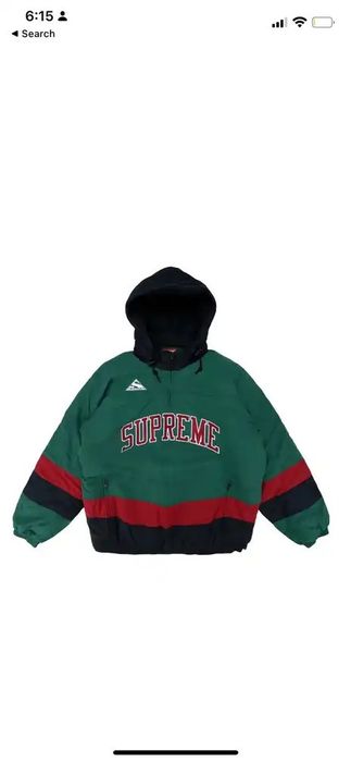 Supreme puffy hockey 2024 pullover dark green