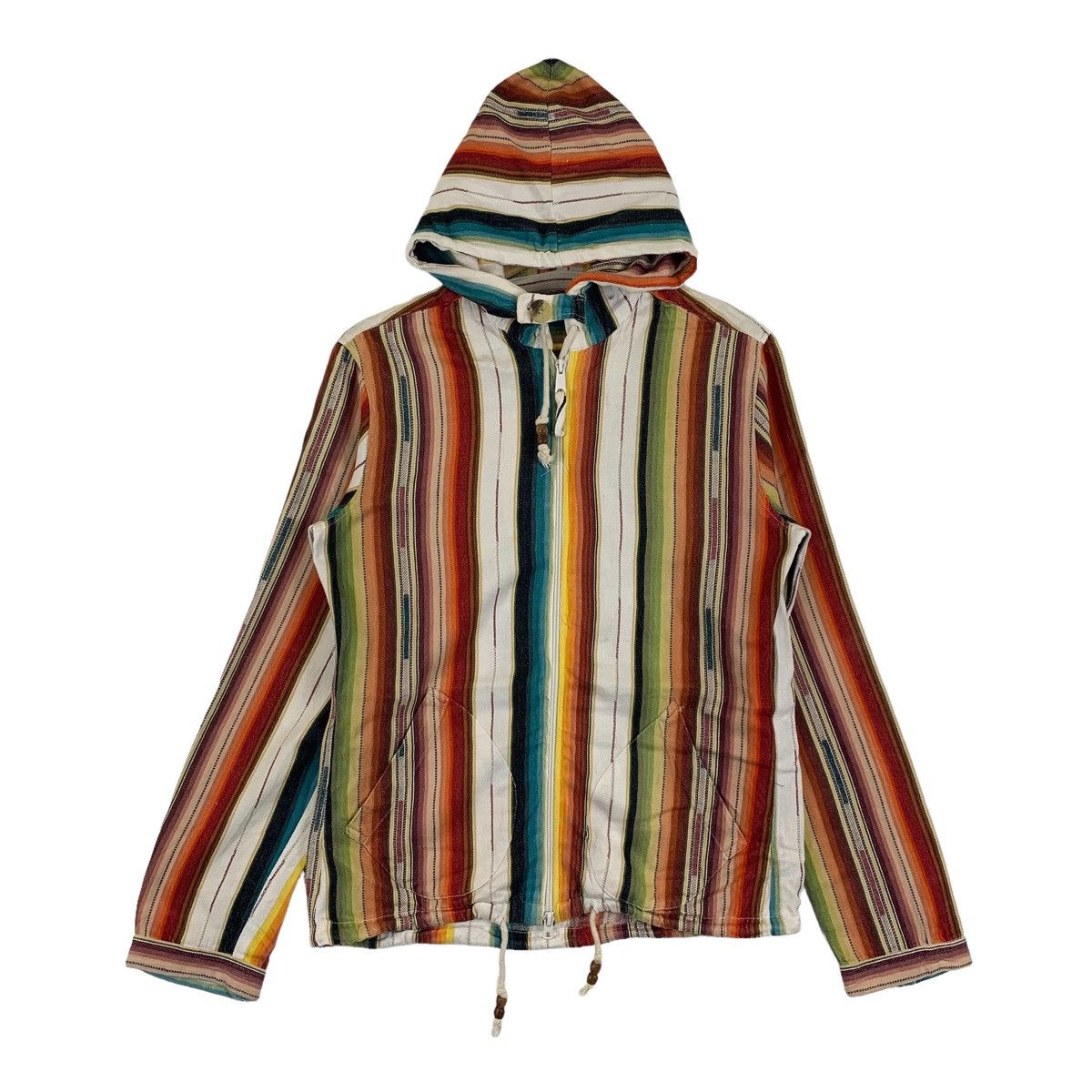 image of Vintage Macba Tros Design Zipper Hoodie Sweaters, Men's (Size Medium)