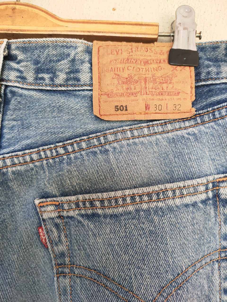 Levi's 90s Vintage Levi's 501 Denim 30x32 Size 30" / US 8 / IT 44 - 4 Thumbnail