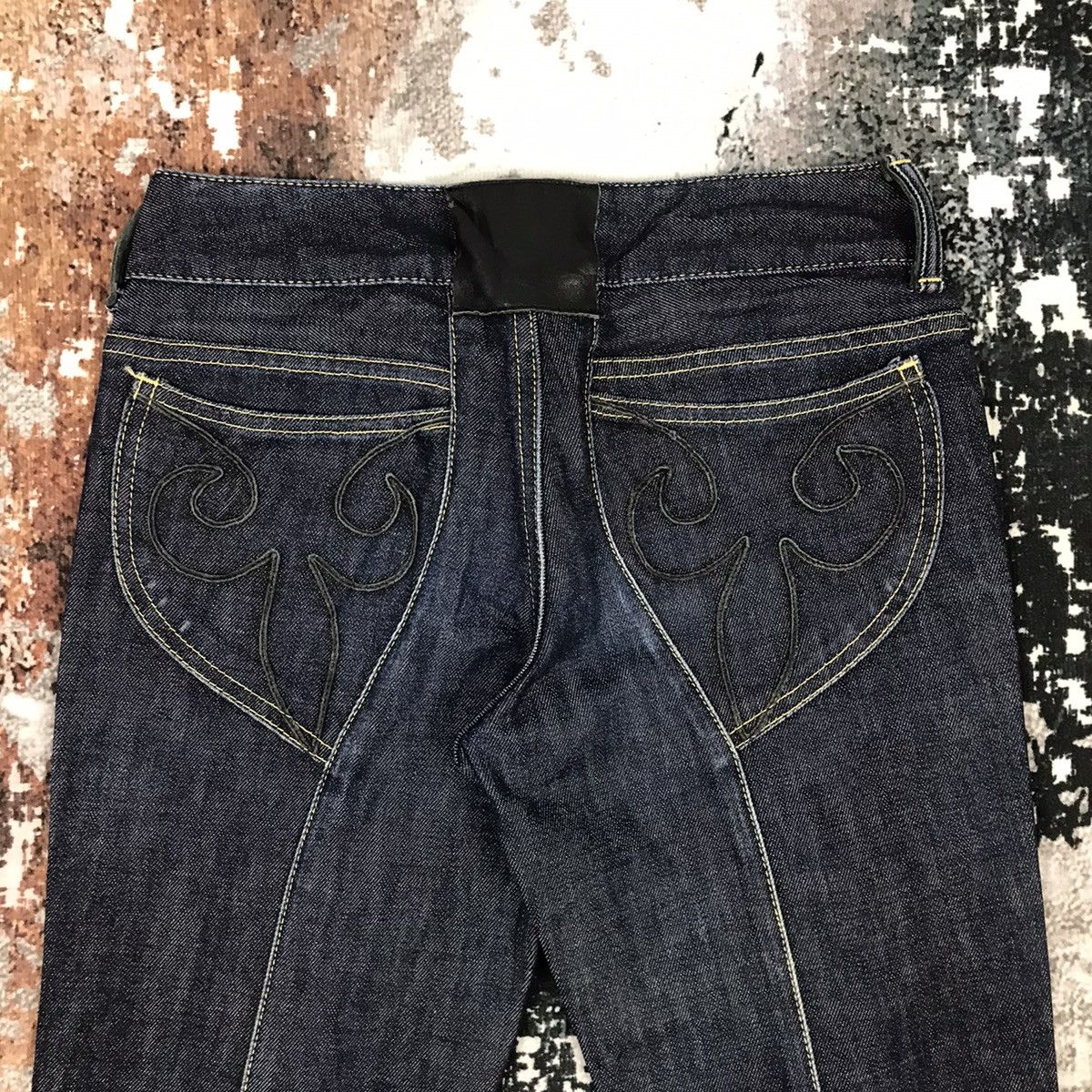 Japanese Brand × Vintage Vintage Japanese Sly Flare Like a Chrome Heart Design Jeans Size 26" / US 2 / IT 38 - 3 Thumbnail