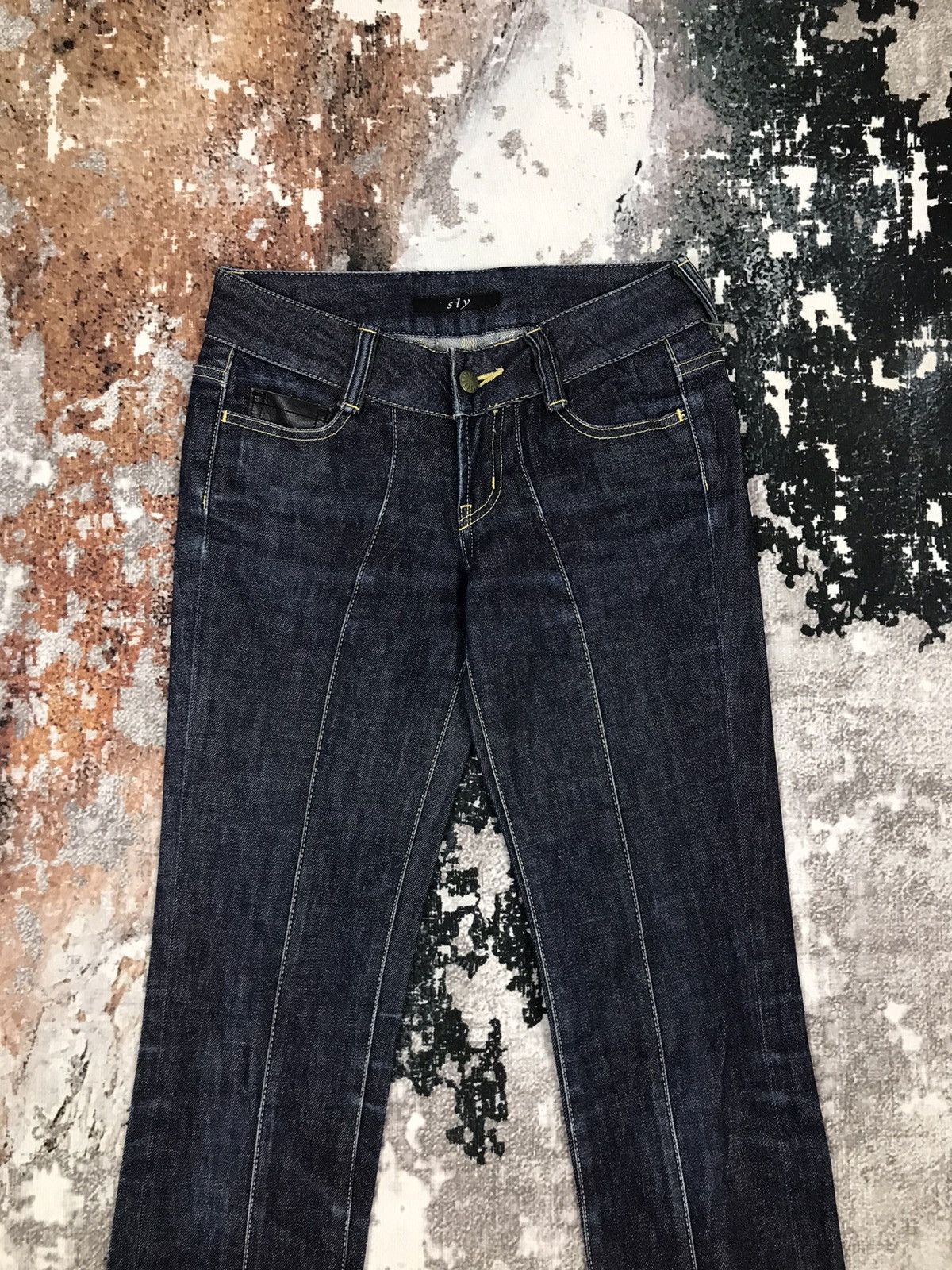 Japanese Brand × Vintage Vintage Japanese Sly Flare Like a Chrome Heart Design Jeans Size 26" / US 2 / IT 38 - 6 Thumbnail