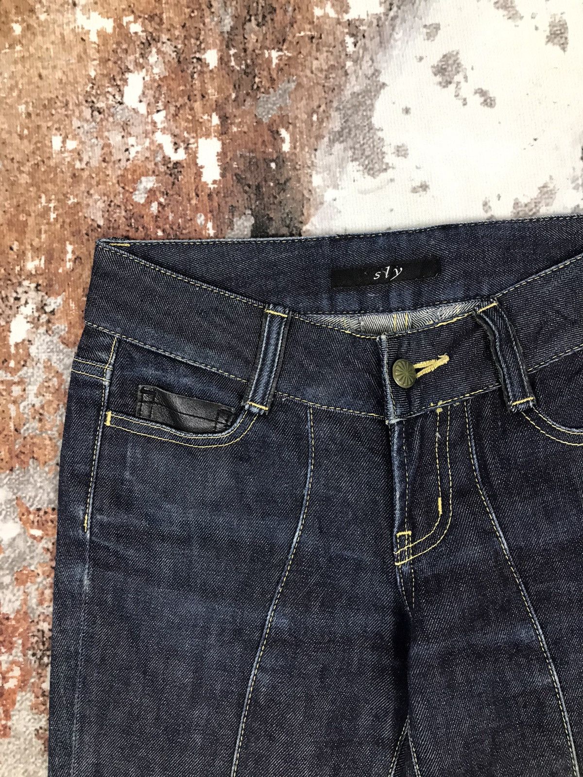 Japanese Brand × Vintage Vintage Japanese Sly Flare Like a Chrome Heart Design Jeans Size 26" / US 2 / IT 38 - 7 Thumbnail