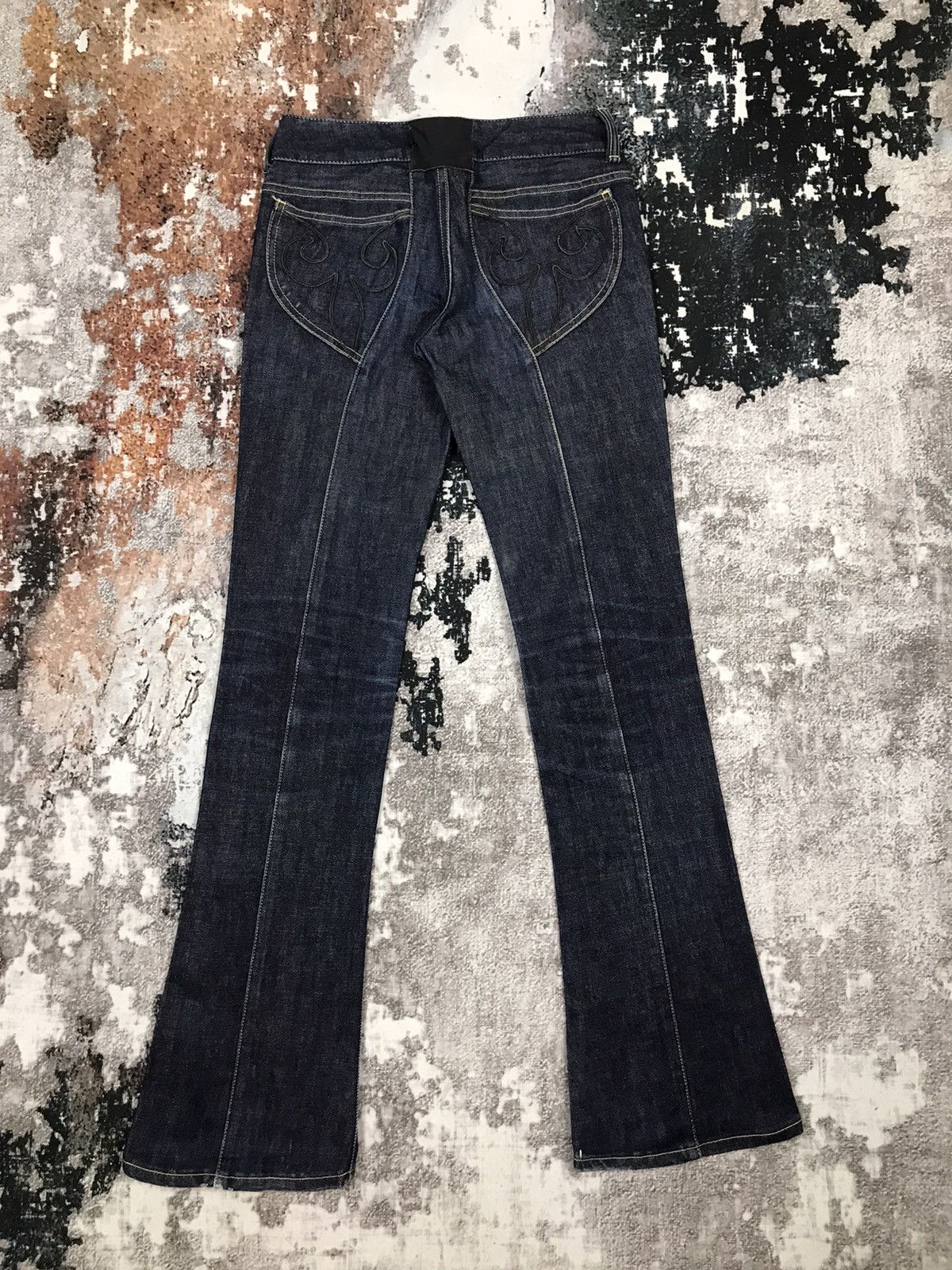 Japanese Brand × Vintage Vintage Japanese Sly Flare Like a Chrome Heart Design Jeans Size 26" / US 2 / IT 38 - 1 Thumbnail