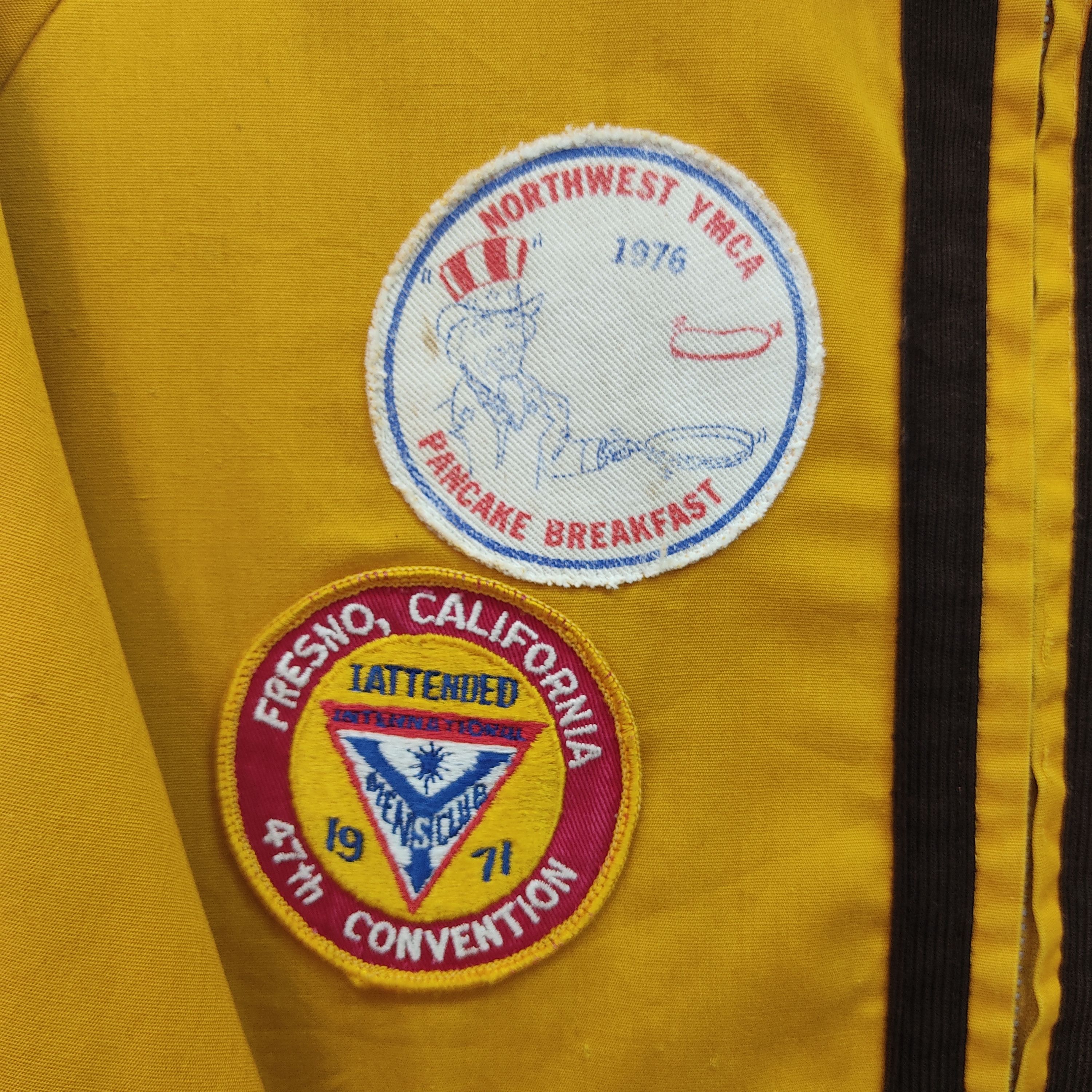 Vintage Northwest Valley Ys Men Club Mustard Patchwork Light Jacket Size US L / EU 52-54 / 3 - 7 Thumbnail