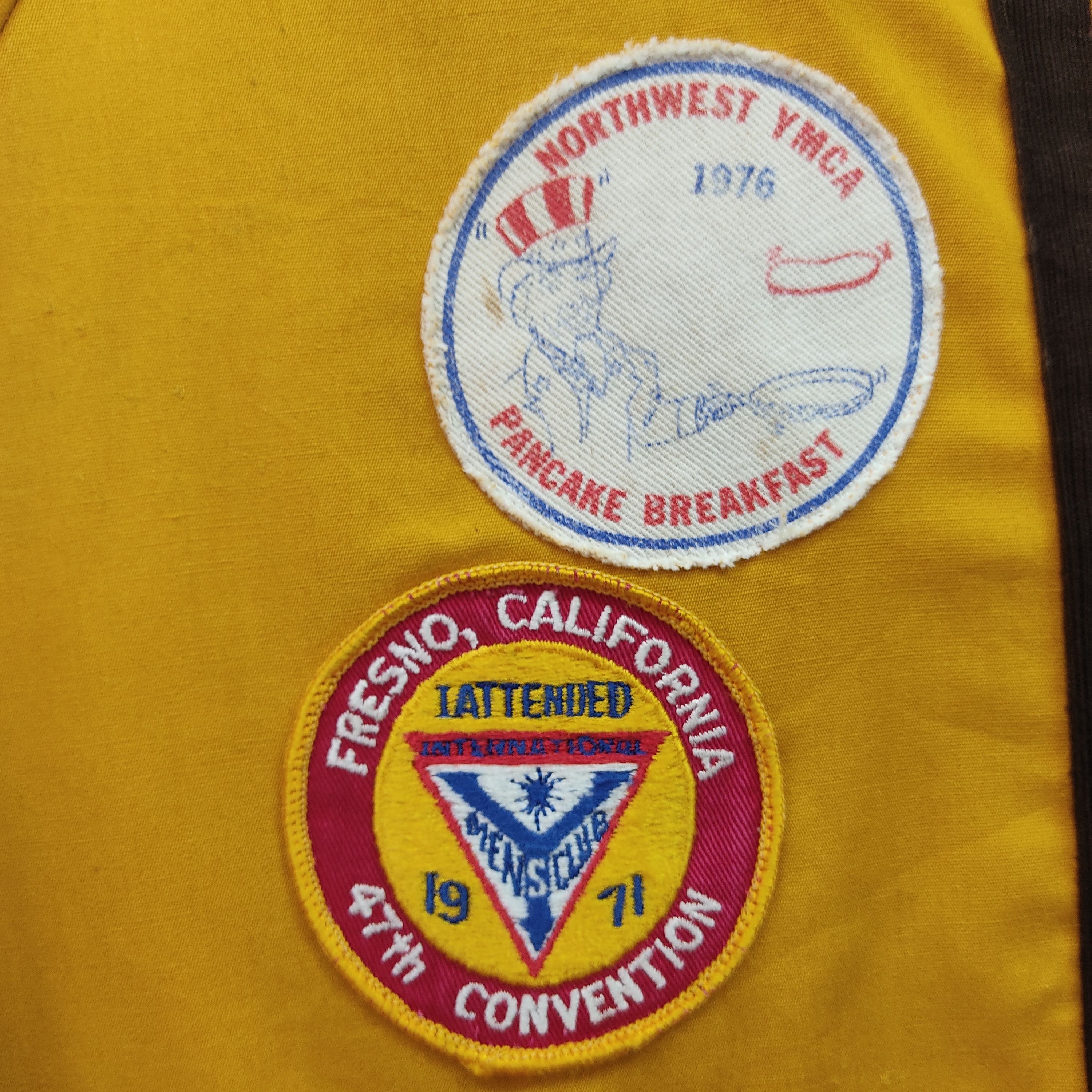 Vintage Northwest Valley Ys Men Club Mustard Patchwork Light Jacket Size US L / EU 52-54 / 3 - 12 Thumbnail