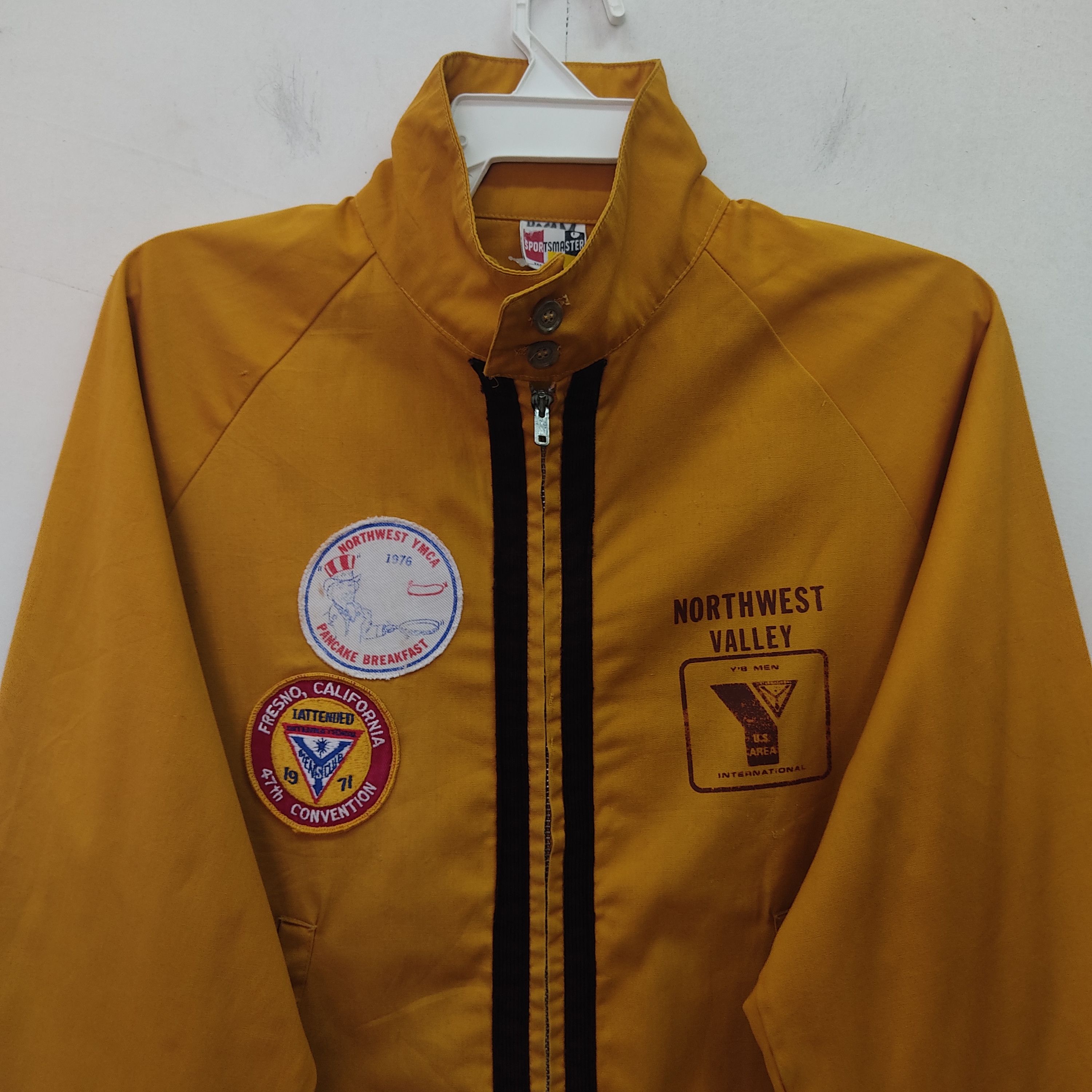 Vintage Northwest Valley Ys Men Club Mustard Patchwork Light Jacket Size US L / EU 52-54 / 3 - 4 Thumbnail