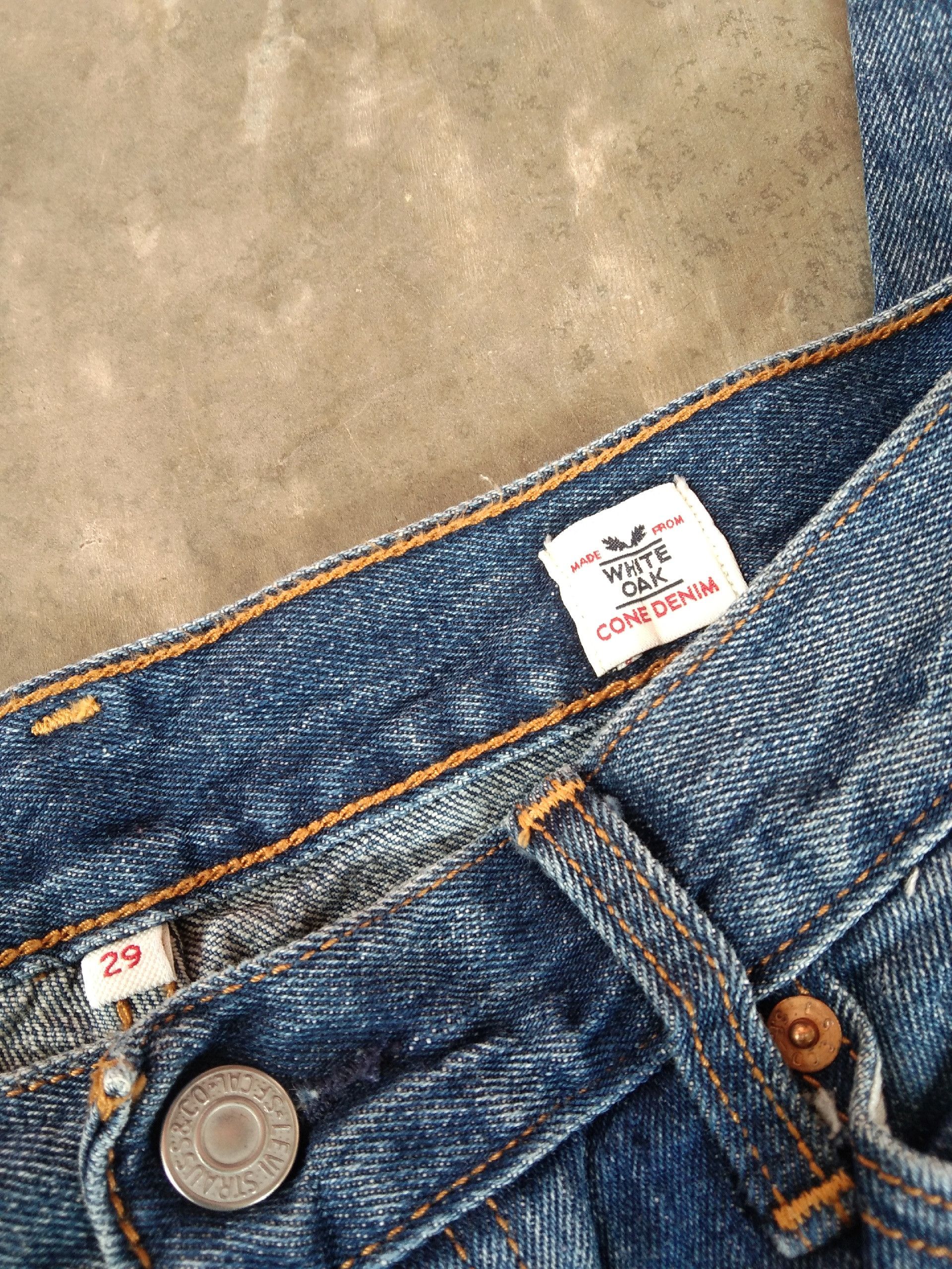 Levi's × Vintage Vintage Levis 501 White Oak Cone Denim Cropped Jeans Size US 29 - 5 Thumbnail