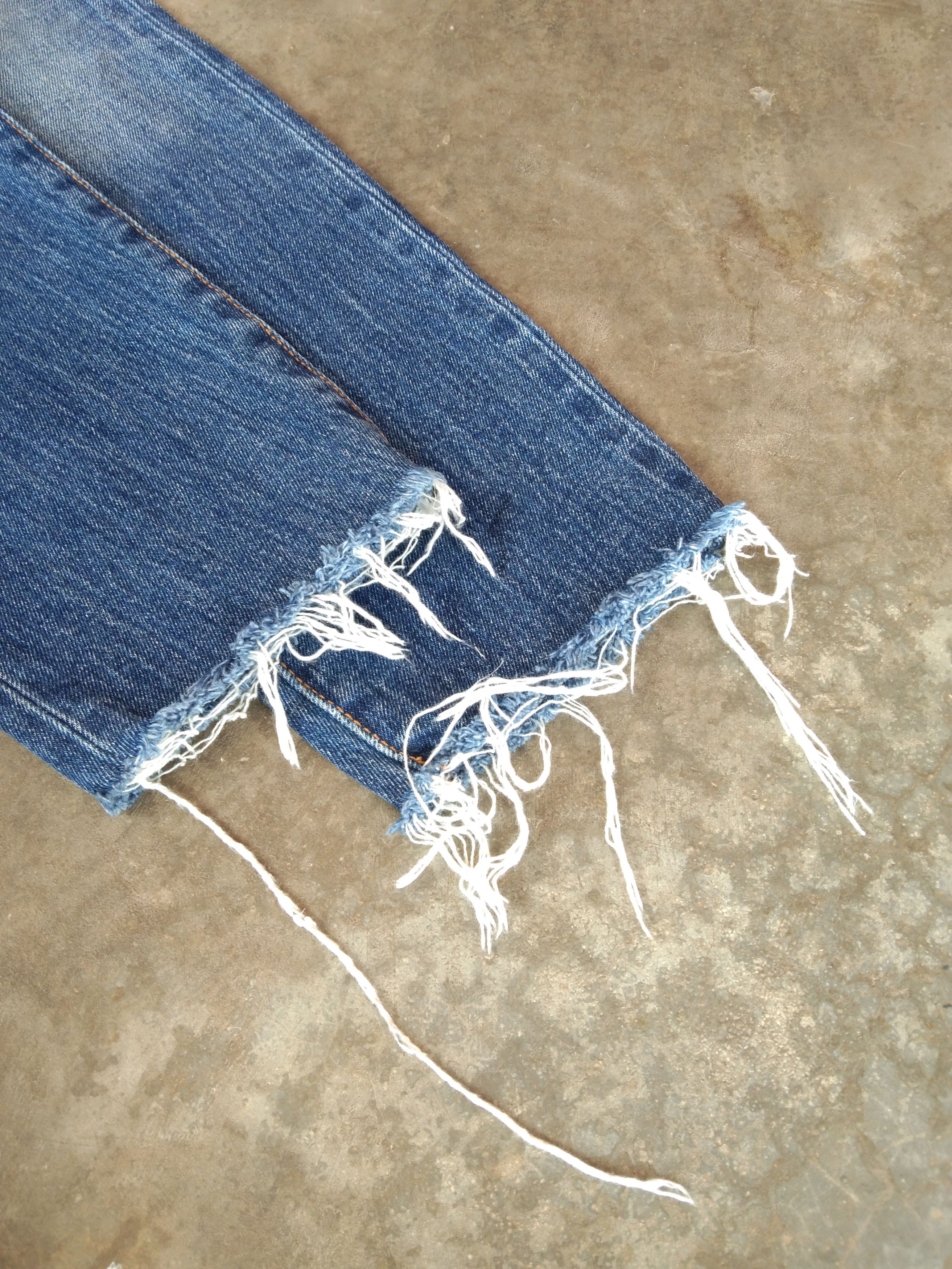 Levi's × Vintage Vintage Levis 501 White Oak Cone Denim Cropped Jeans Size US 29 - 3 Thumbnail