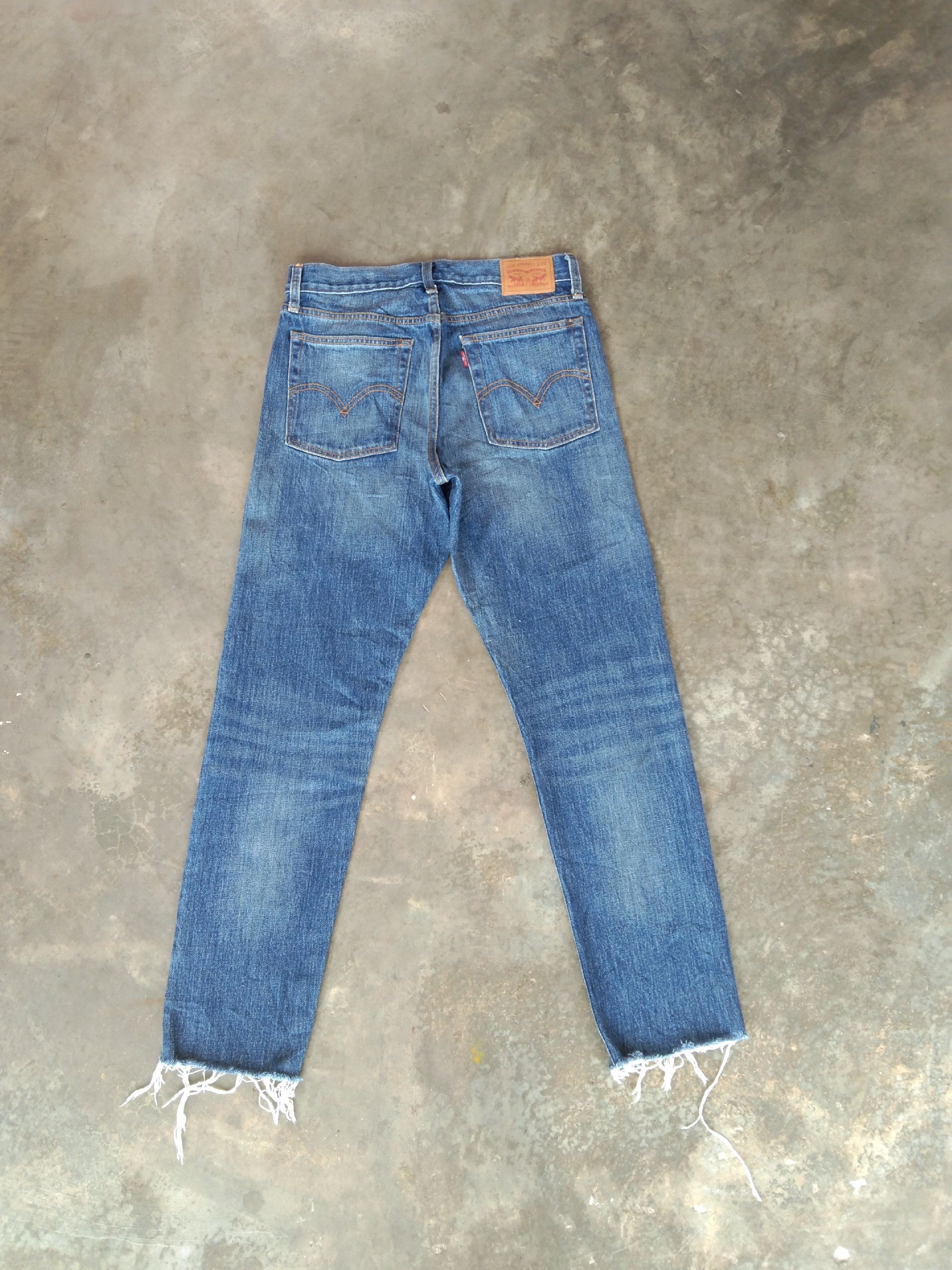 Levi's × Vintage Vintage Levis 501 White Oak Cone Denim Cropped Jeans Size US 29 - 2 Thumbnail