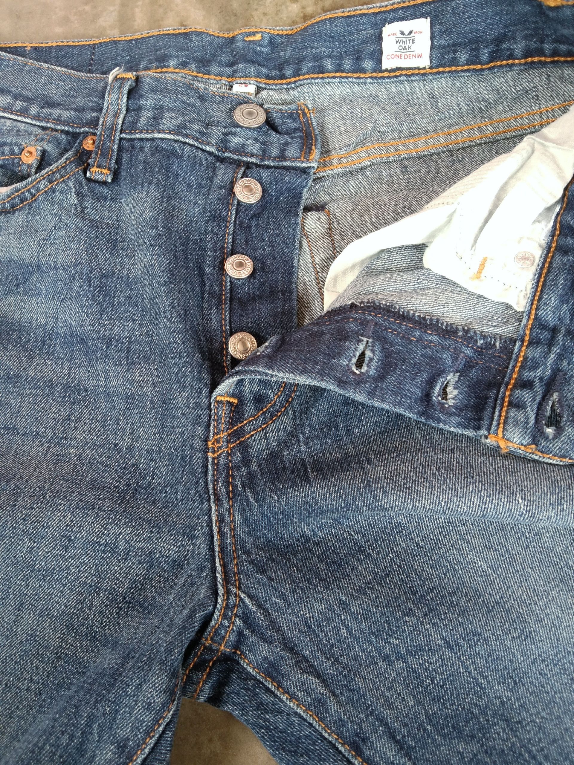 Levi's × Vintage Vintage Levis 501 White Oak Cone Denim Cropped Jeans Size US 29 - 4 Thumbnail
